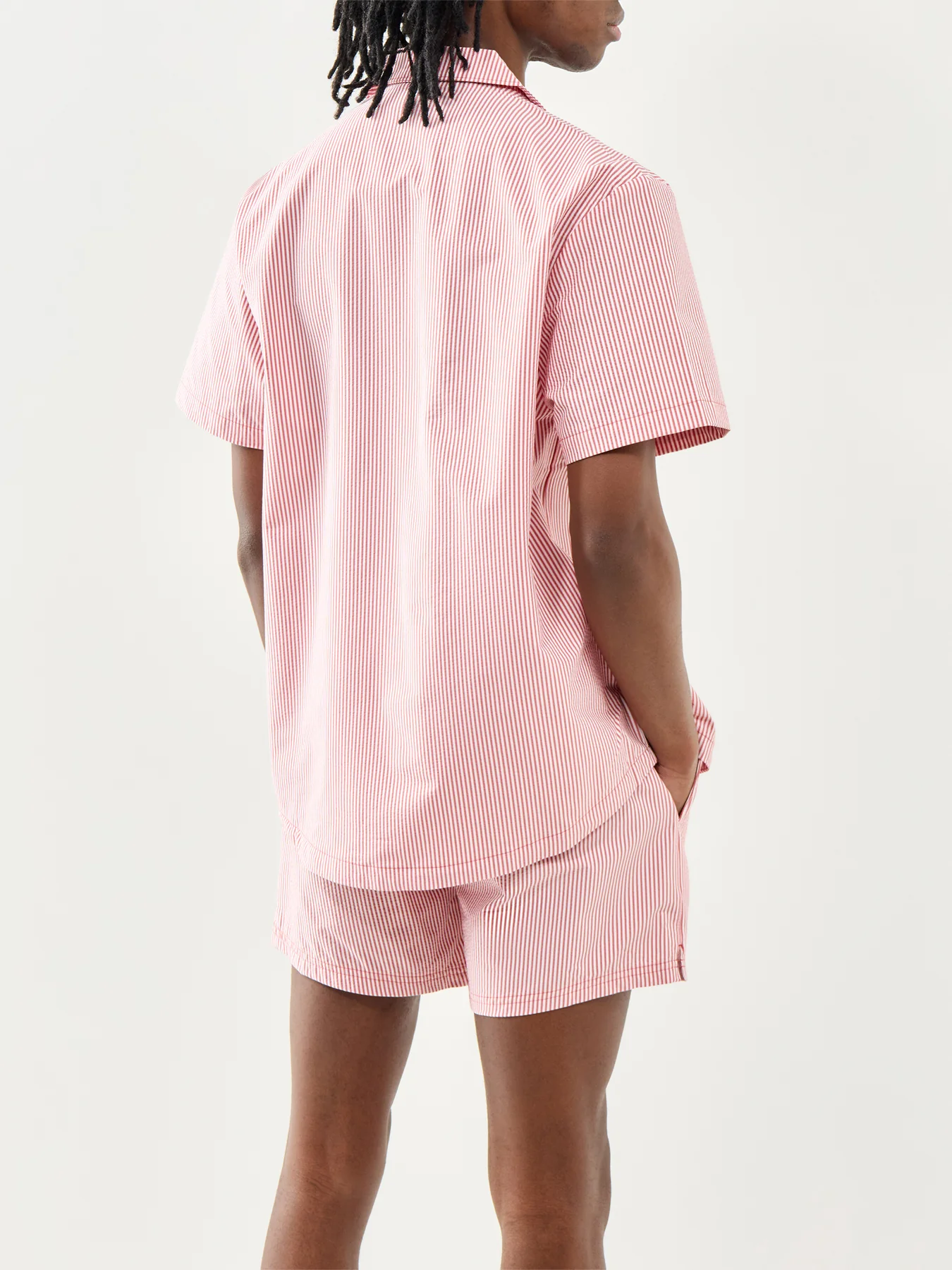 Seersucker Swim Shorts Red - Image 2