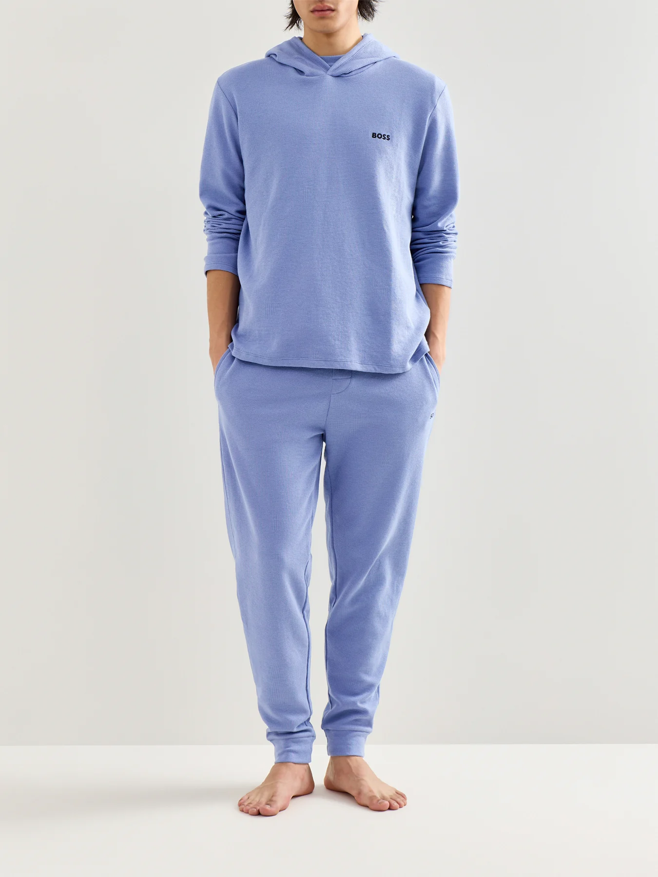 Waffle Long Sleeve Shirt Blue - Image 2