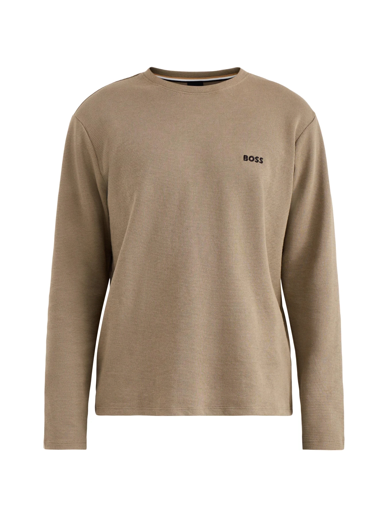 Waffle Long Sleeve Shirt Brown
