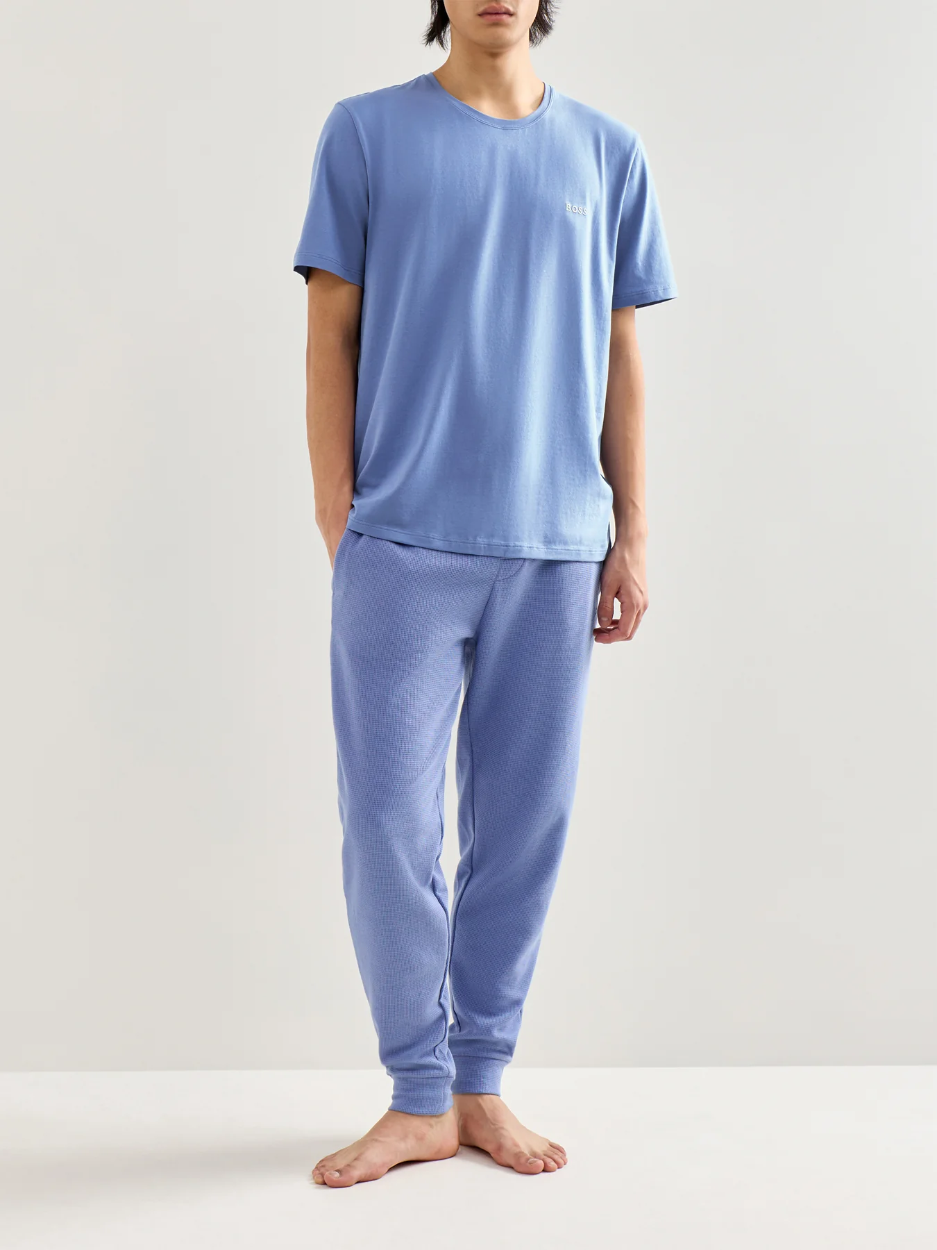 Waffle T Shirt Blue - Image 2