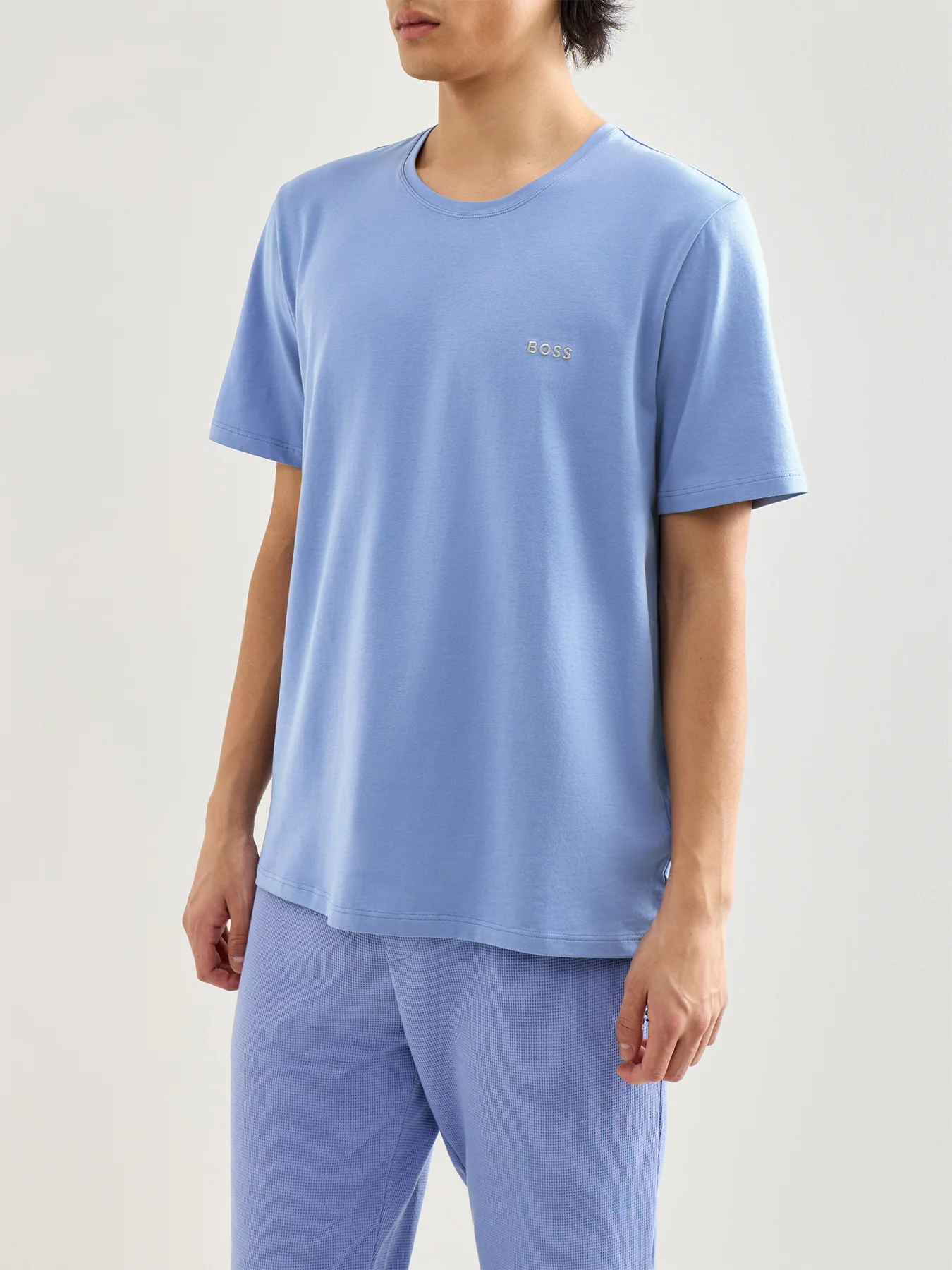 Waffle T Shirt Blue - Image 4