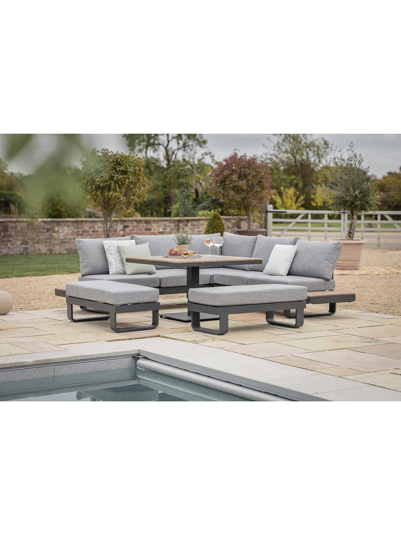 Brooklyn 8-Seater Garden Lounge Set Anthracite - Image 2