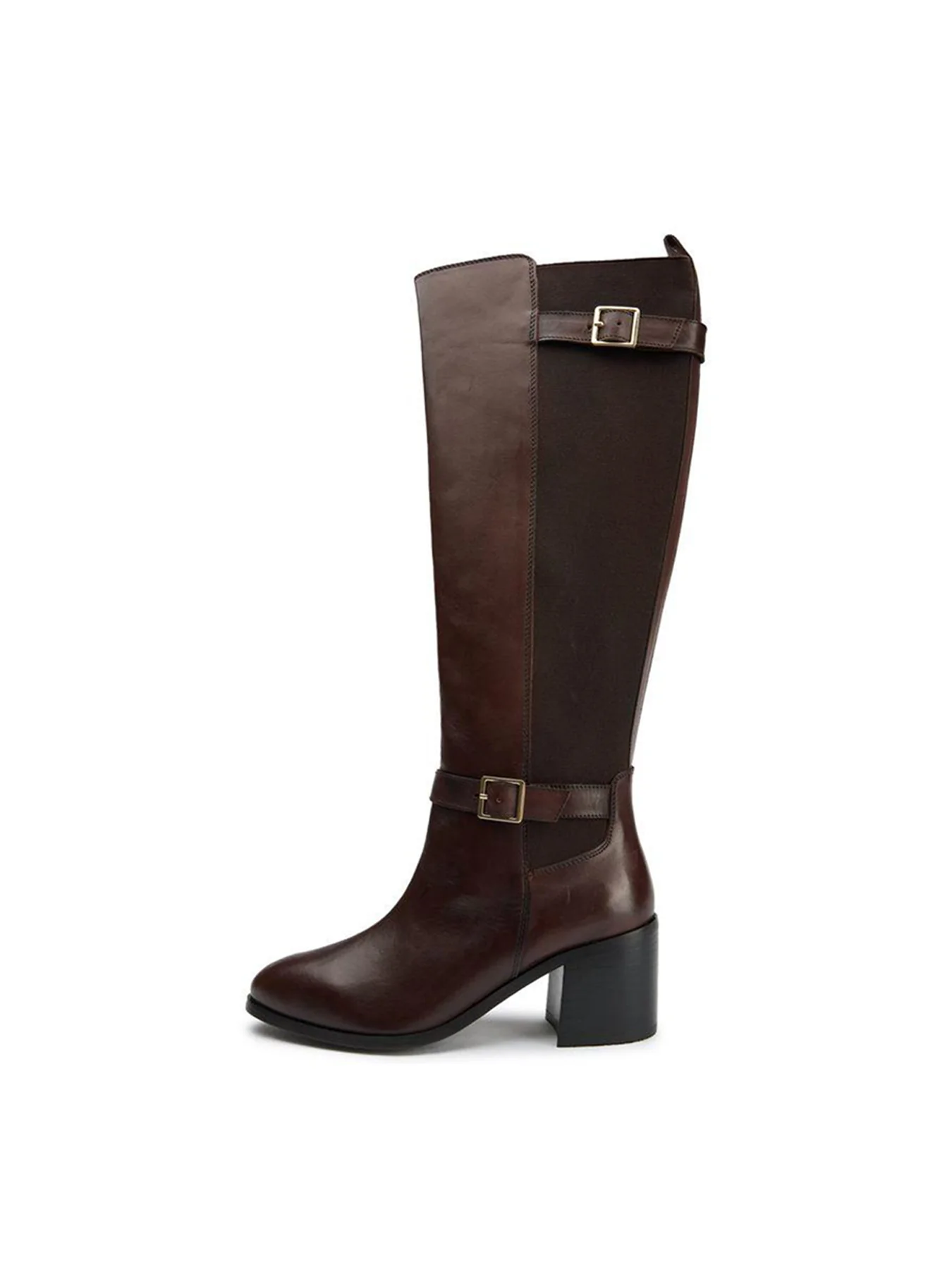 Gotta Elasticated Knee High Boots Brown - Image 2
