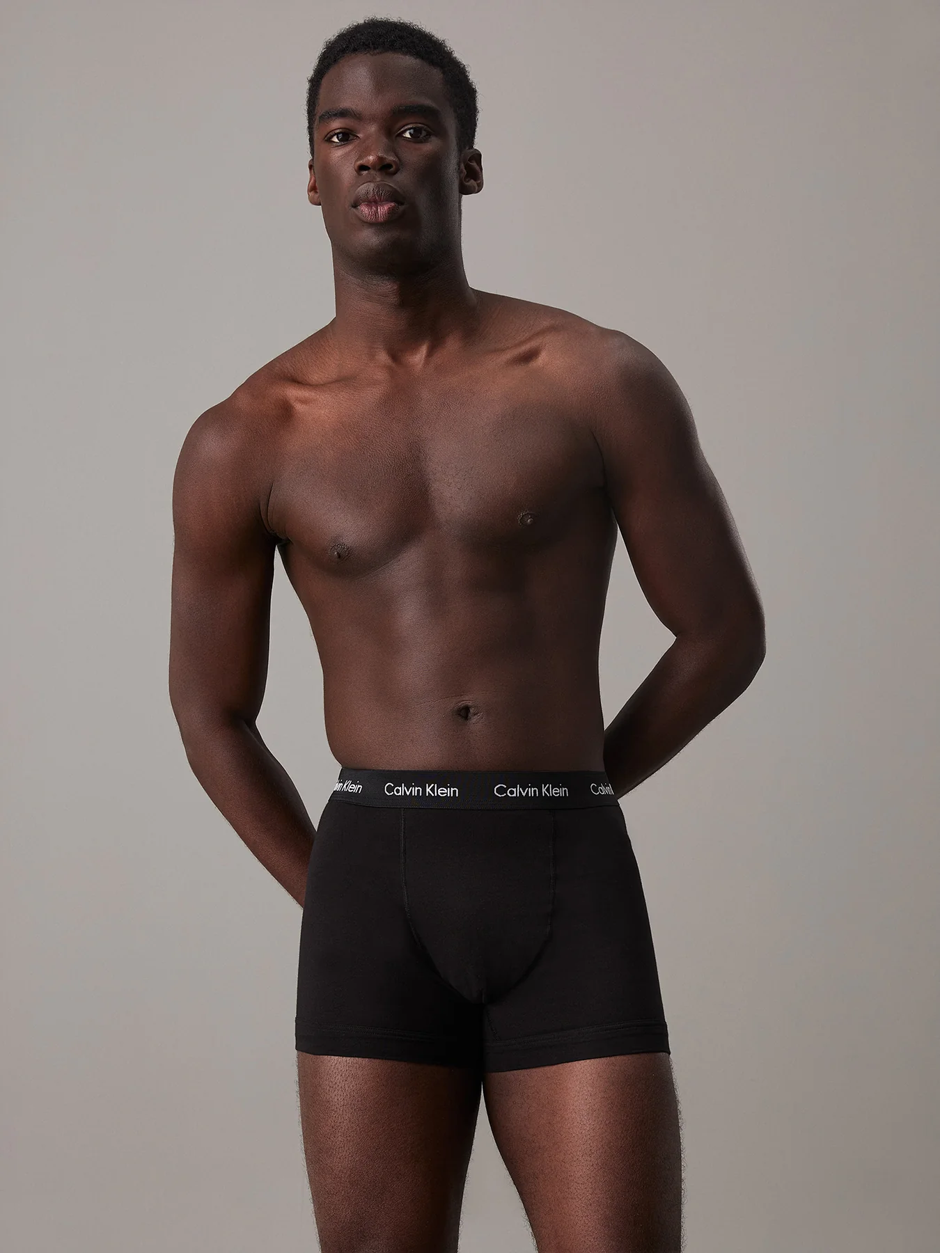 3 Pack Cotton Stretch Trunks Blue - Image 2