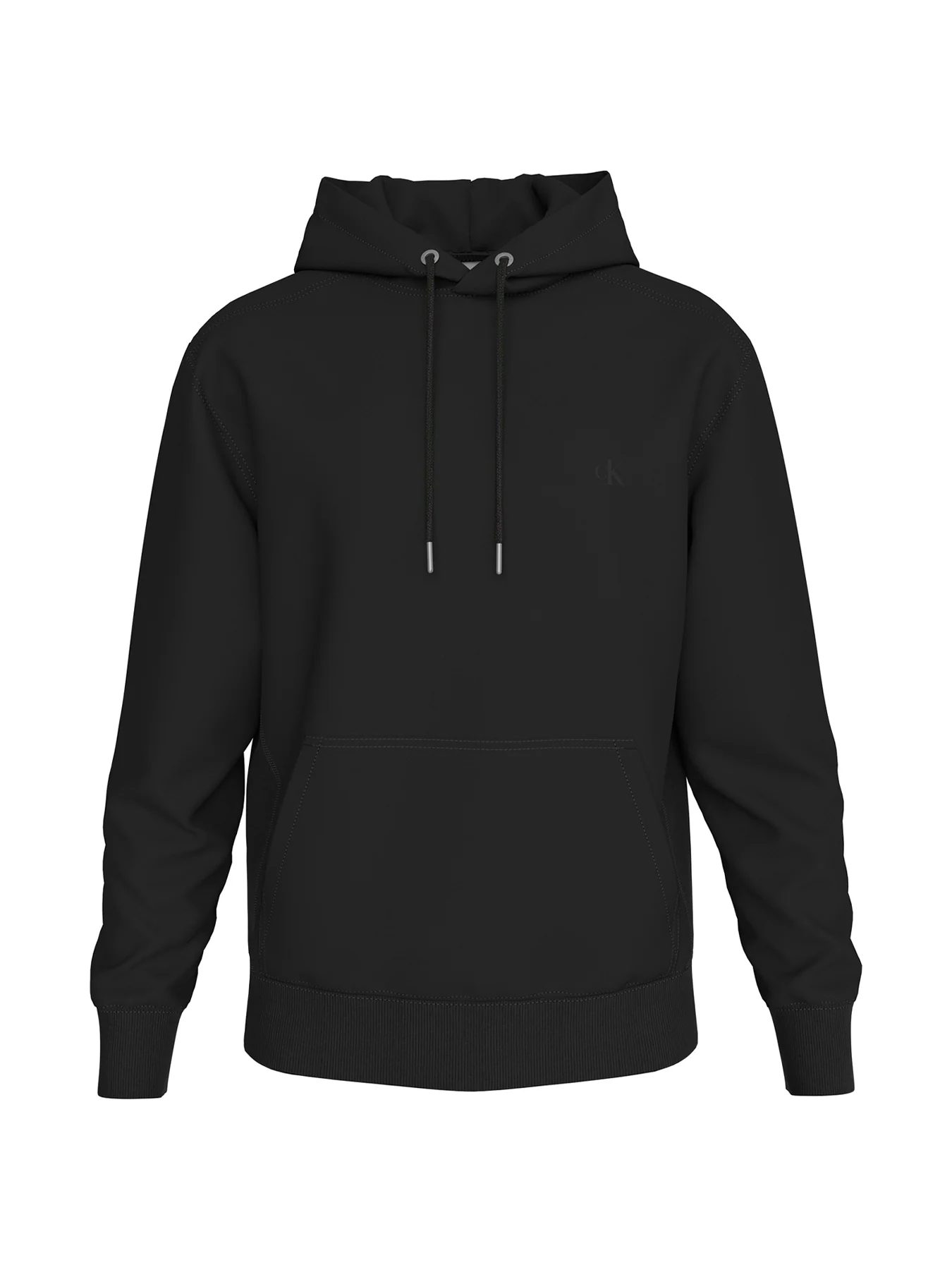 Cotton Terry Monogram Hoodie Black