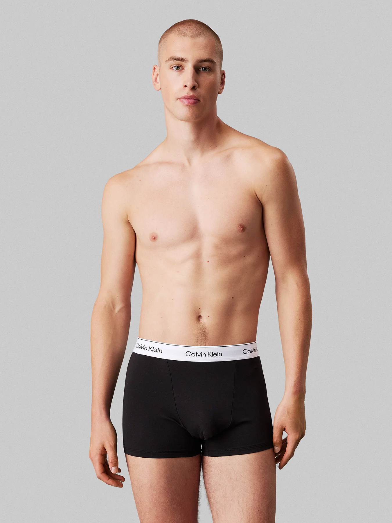 3 Pack Icon Cotton Stretch Trunks Blue - Image 2
