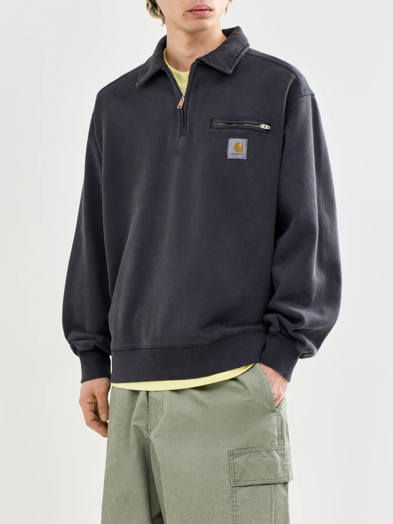 Half Zip Sweatshirt Black - Image 4