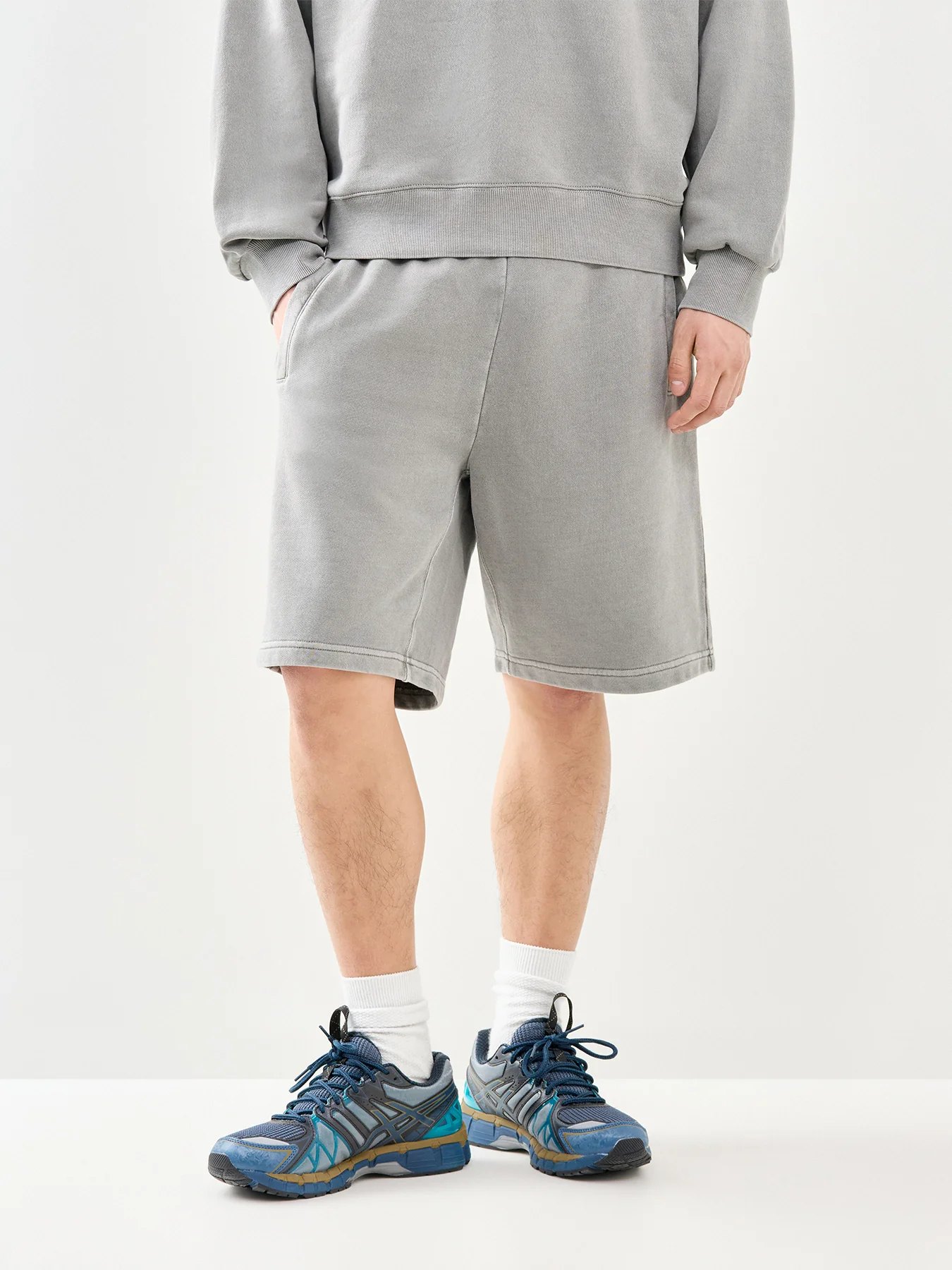 Nelson Sweat Shorts Grey - Image 4