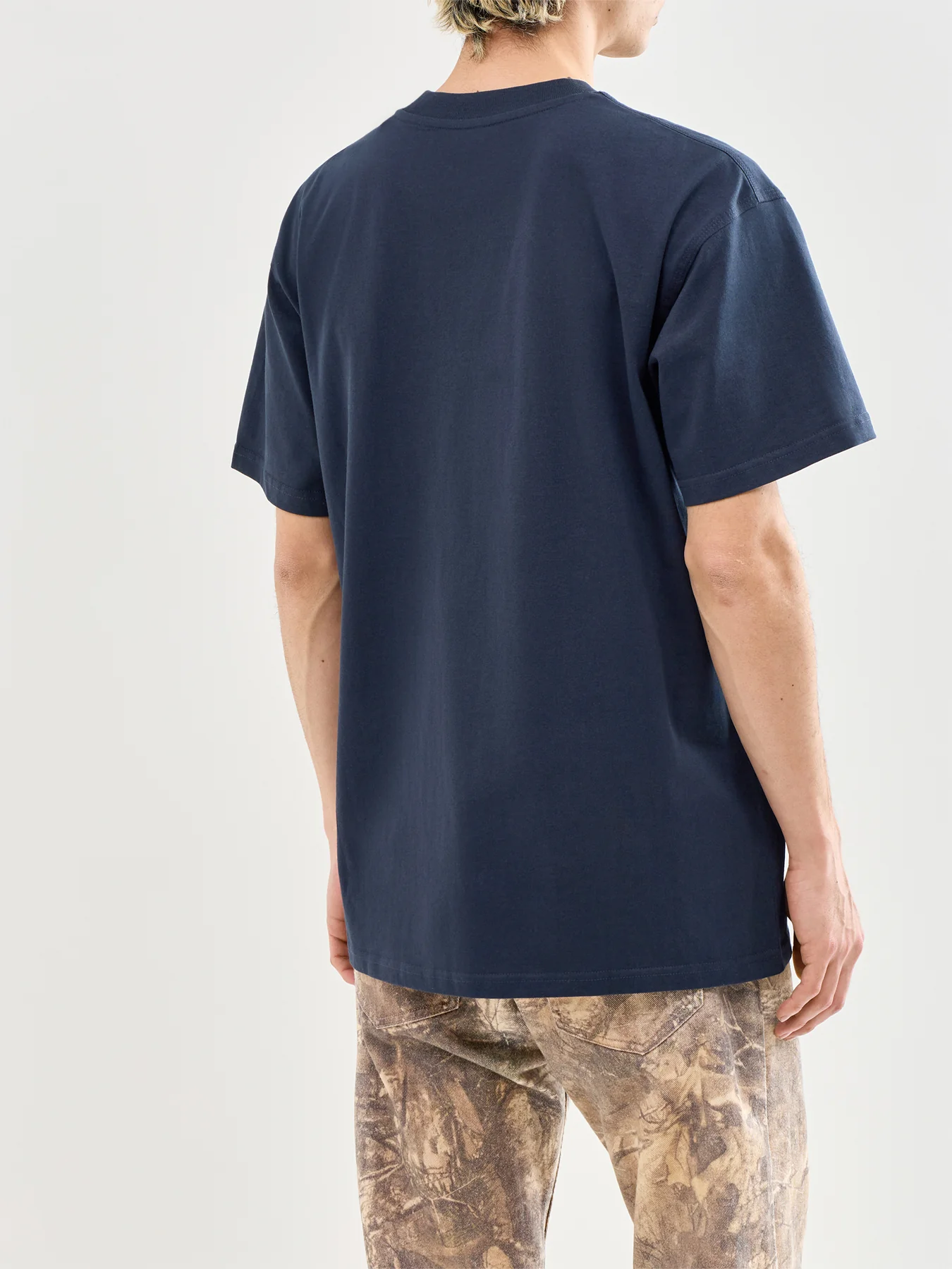 American Script T-Shirt Navy - Image 5