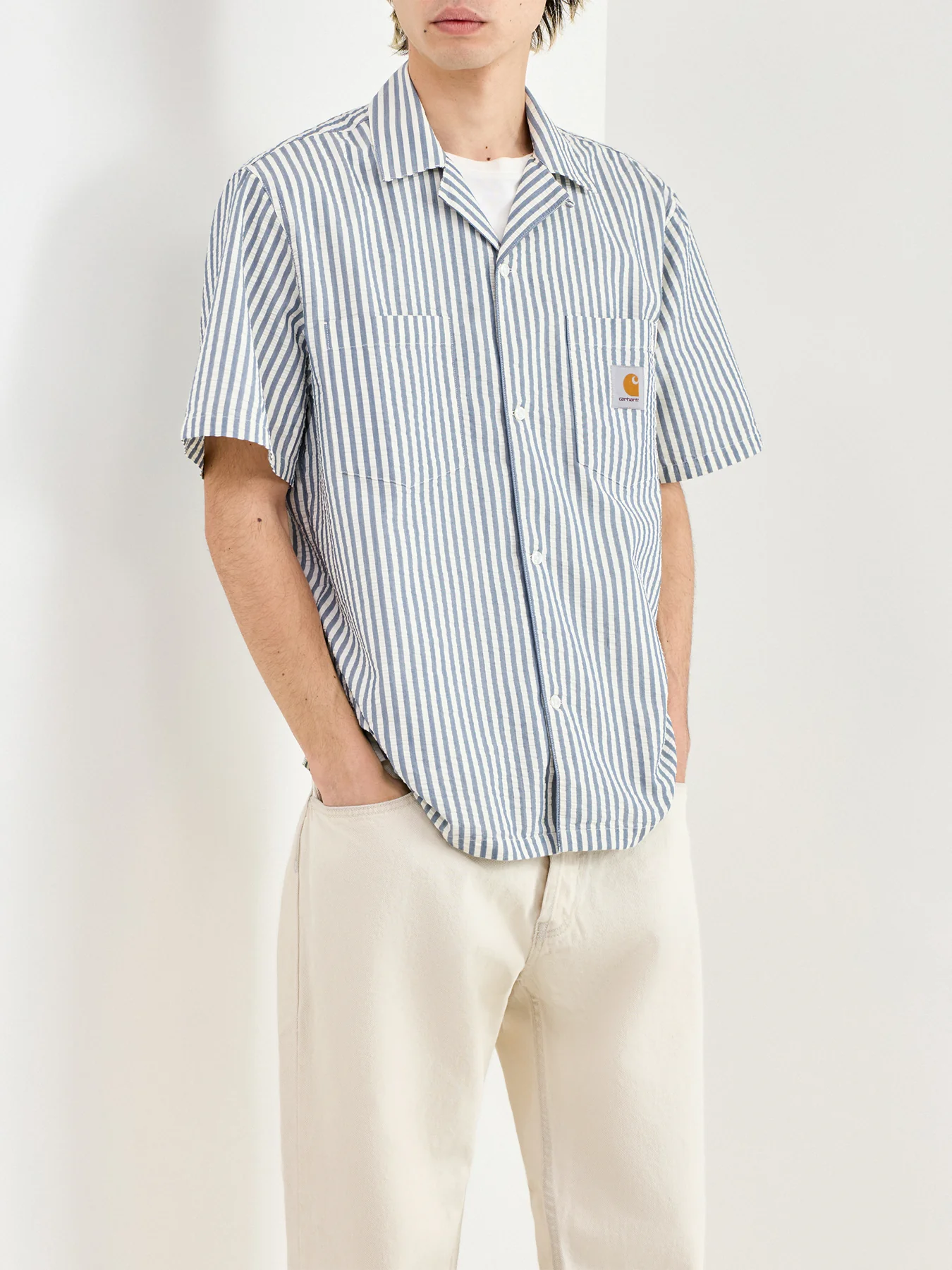 Leavel Stripe Short Sleeve Shirt - Image 4