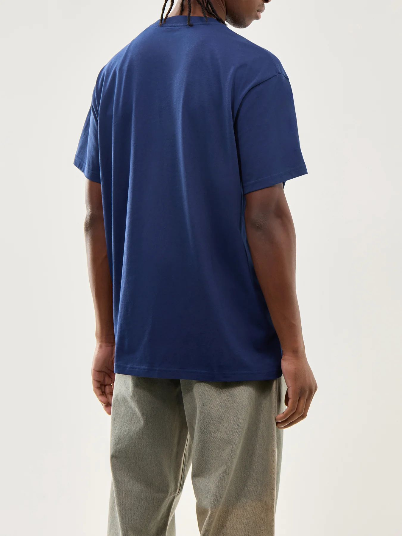 Short Sleeve Script Embroidery T-Shirt Jupiter White - Image 5
