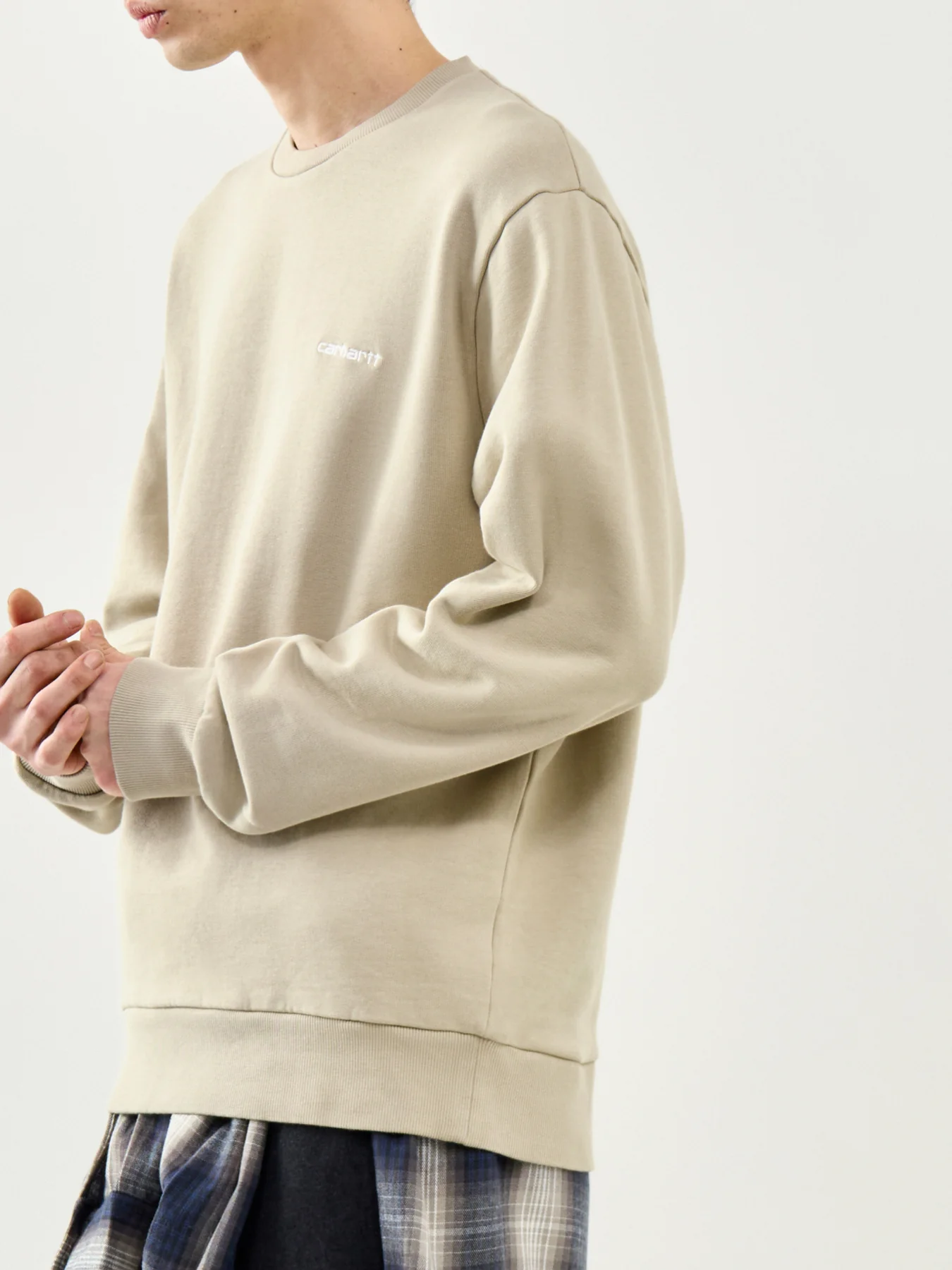 Script Embroidery Sweatshirt Neutral - Image 3