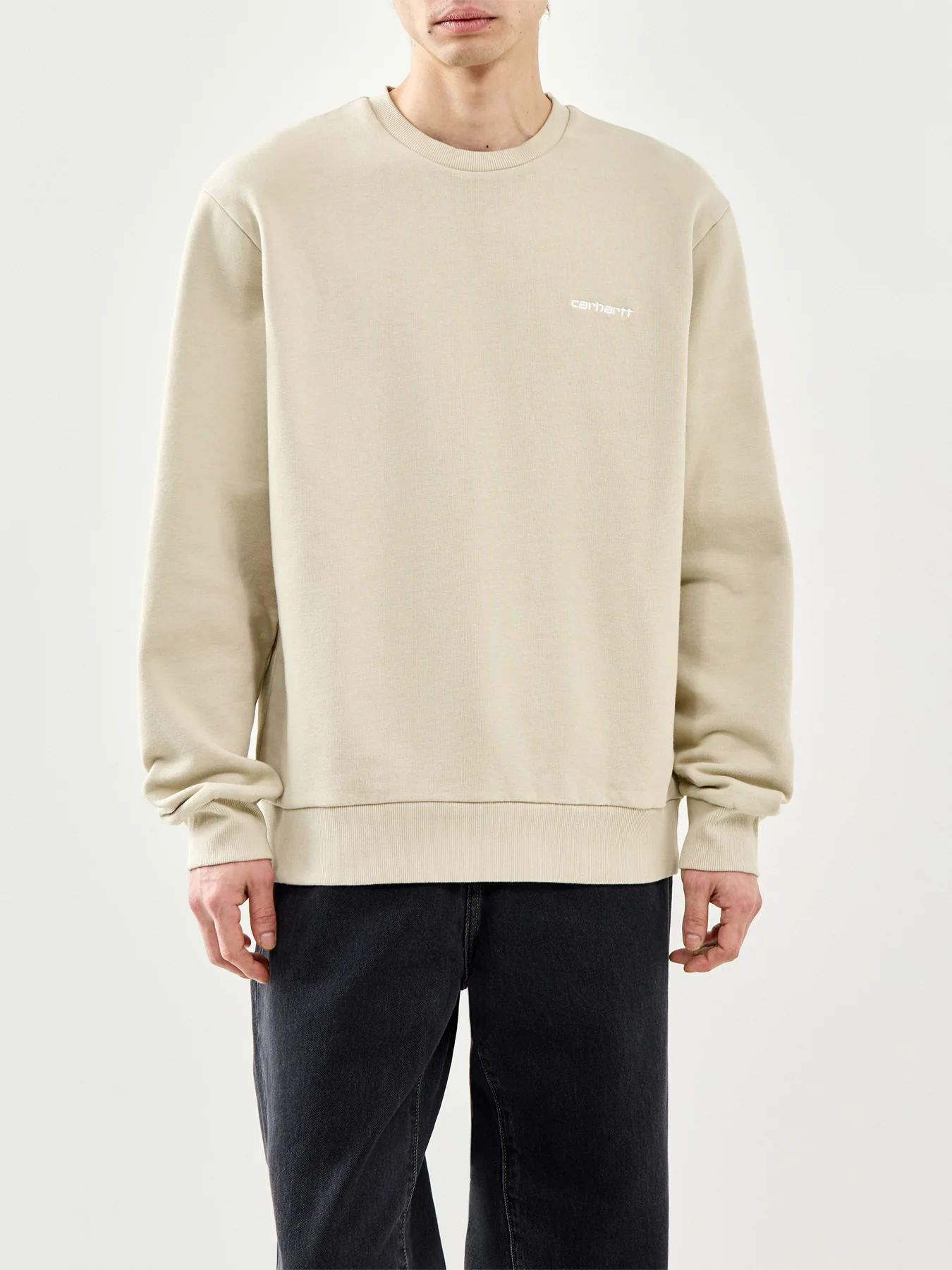 Script Embroidery Sweatshirt Neutral - Image 4