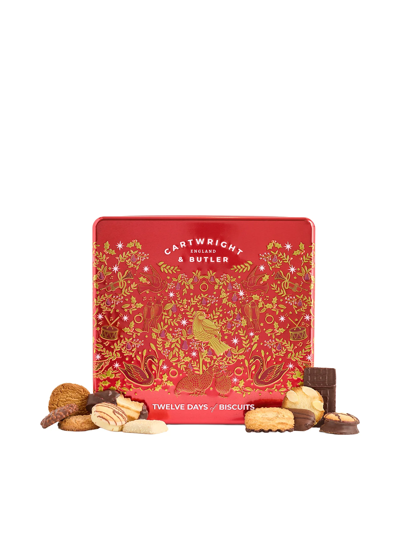 12 Days of Christmas  Chocolate Biscuits Assortment Tin - Image 2