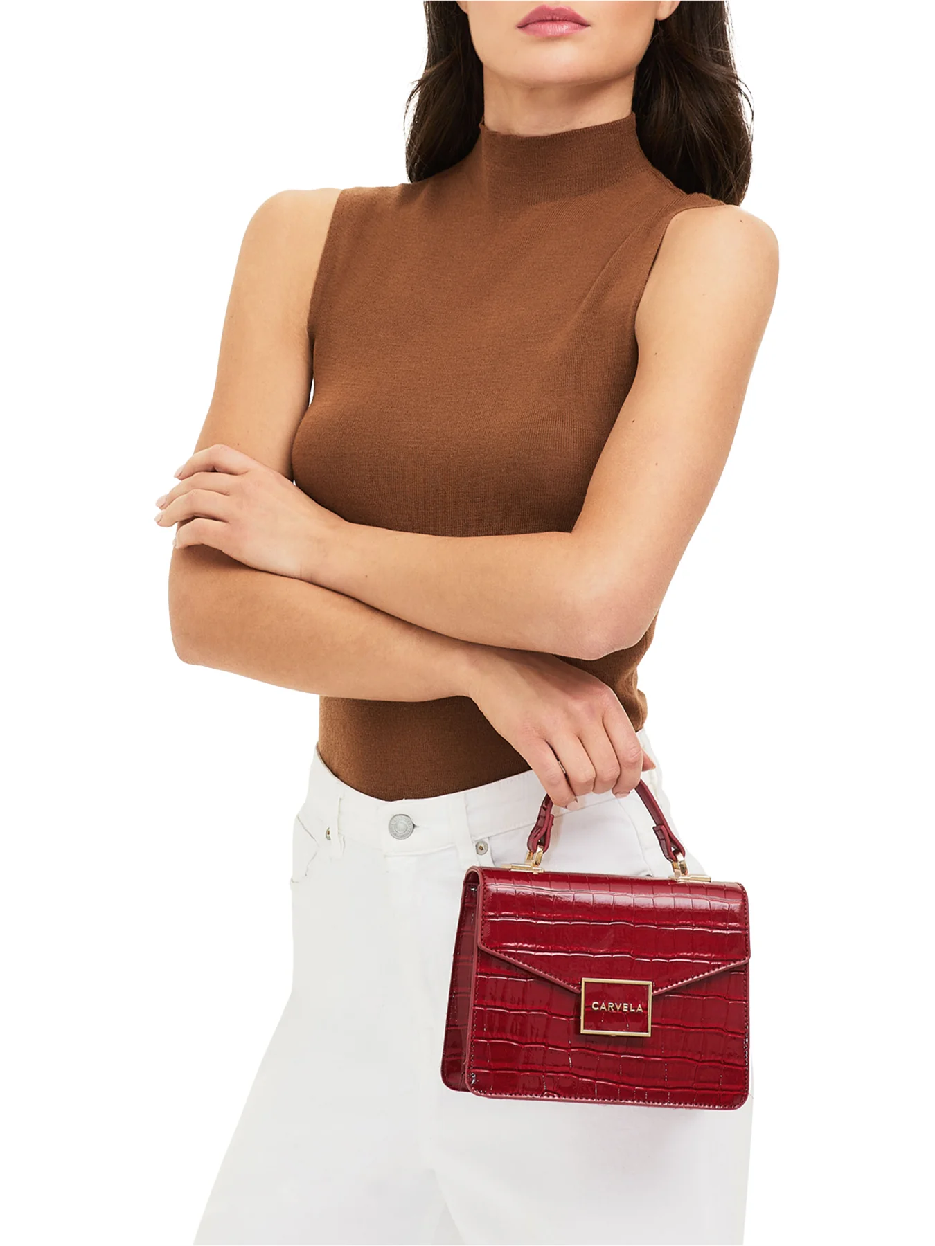 Jessica Top Handle Bag Red - Image 5