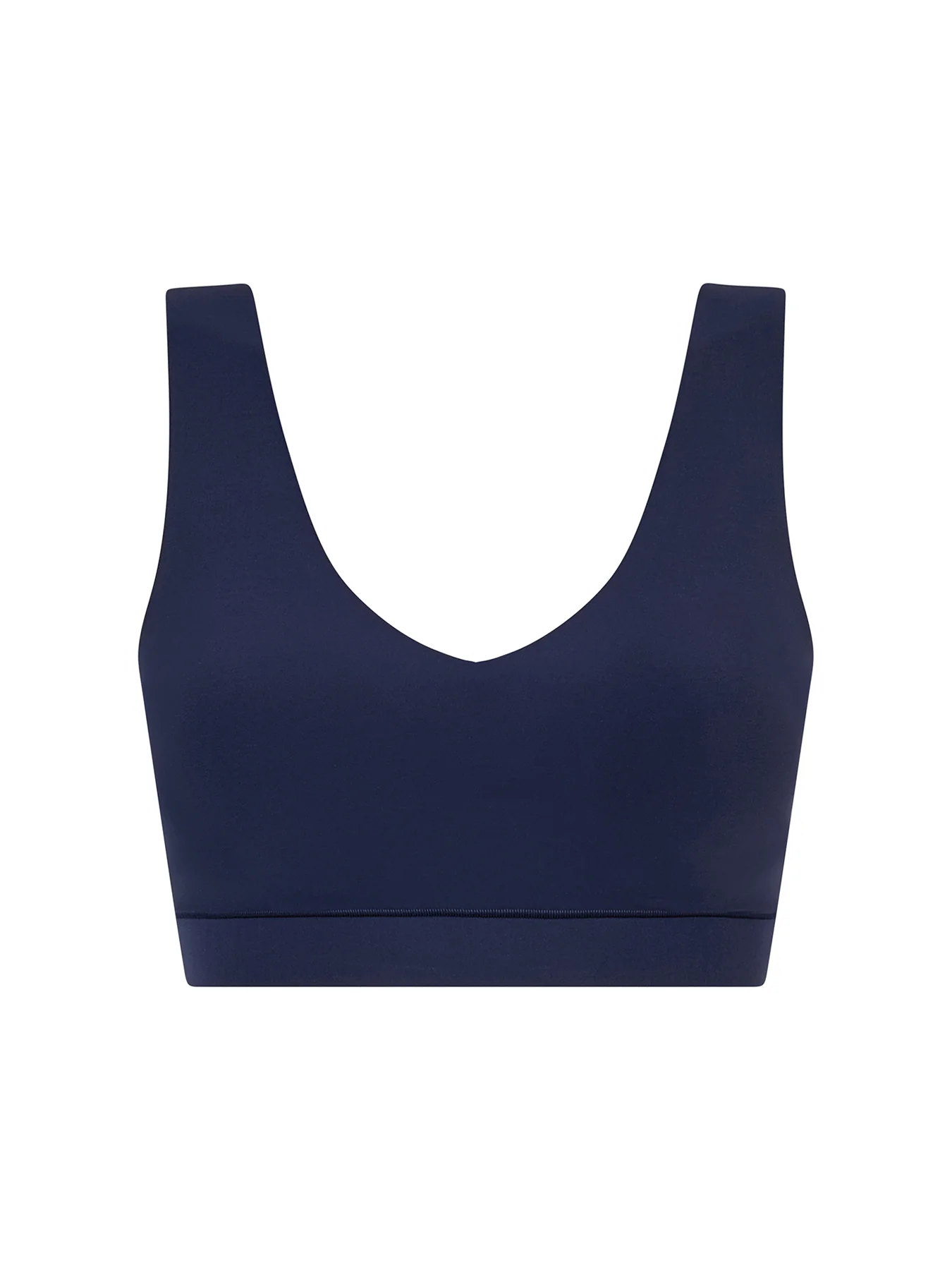 Soft Stretch V Neck Padded Bralette Marine Blue