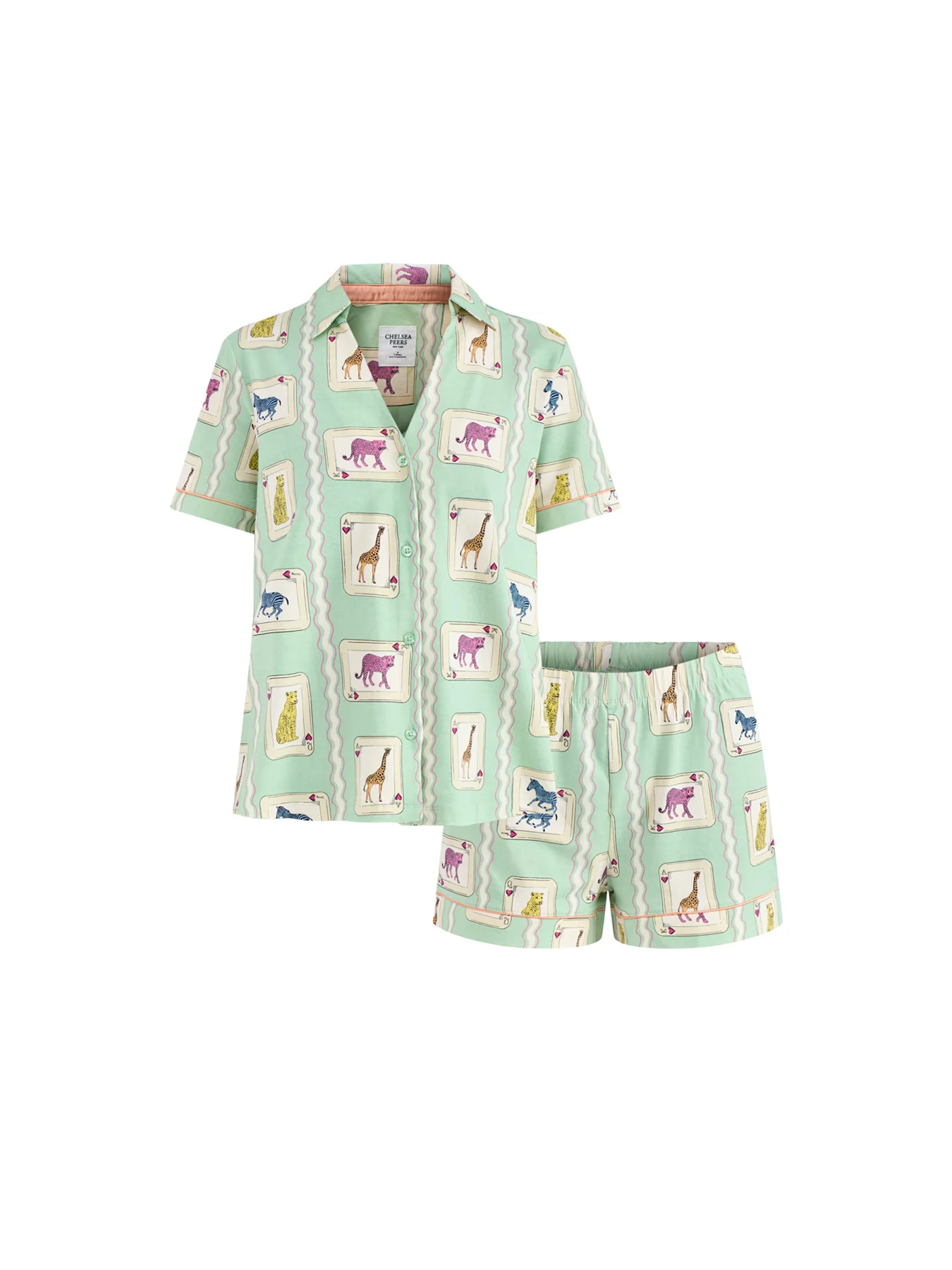 Playing Cards Pyjama Short Set Print