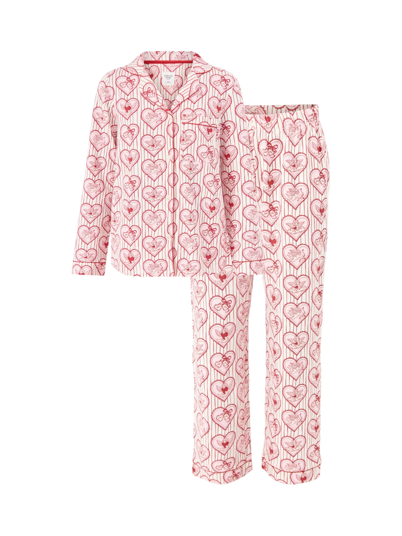 Heart Cupid Long Pyjama Set Pink
