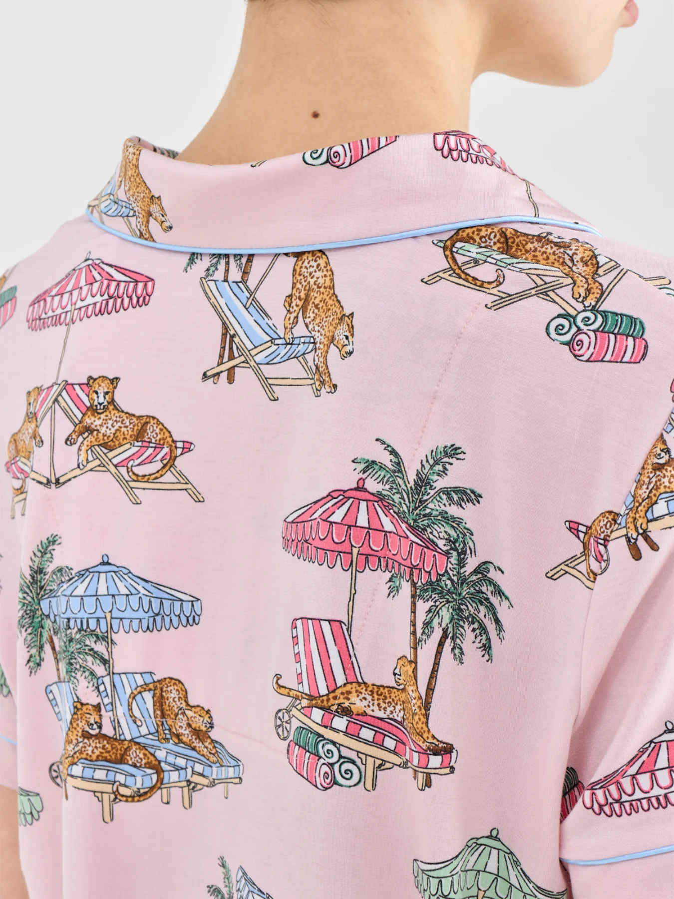 Summer Lounging Pyjama Short Set Print - Image 4