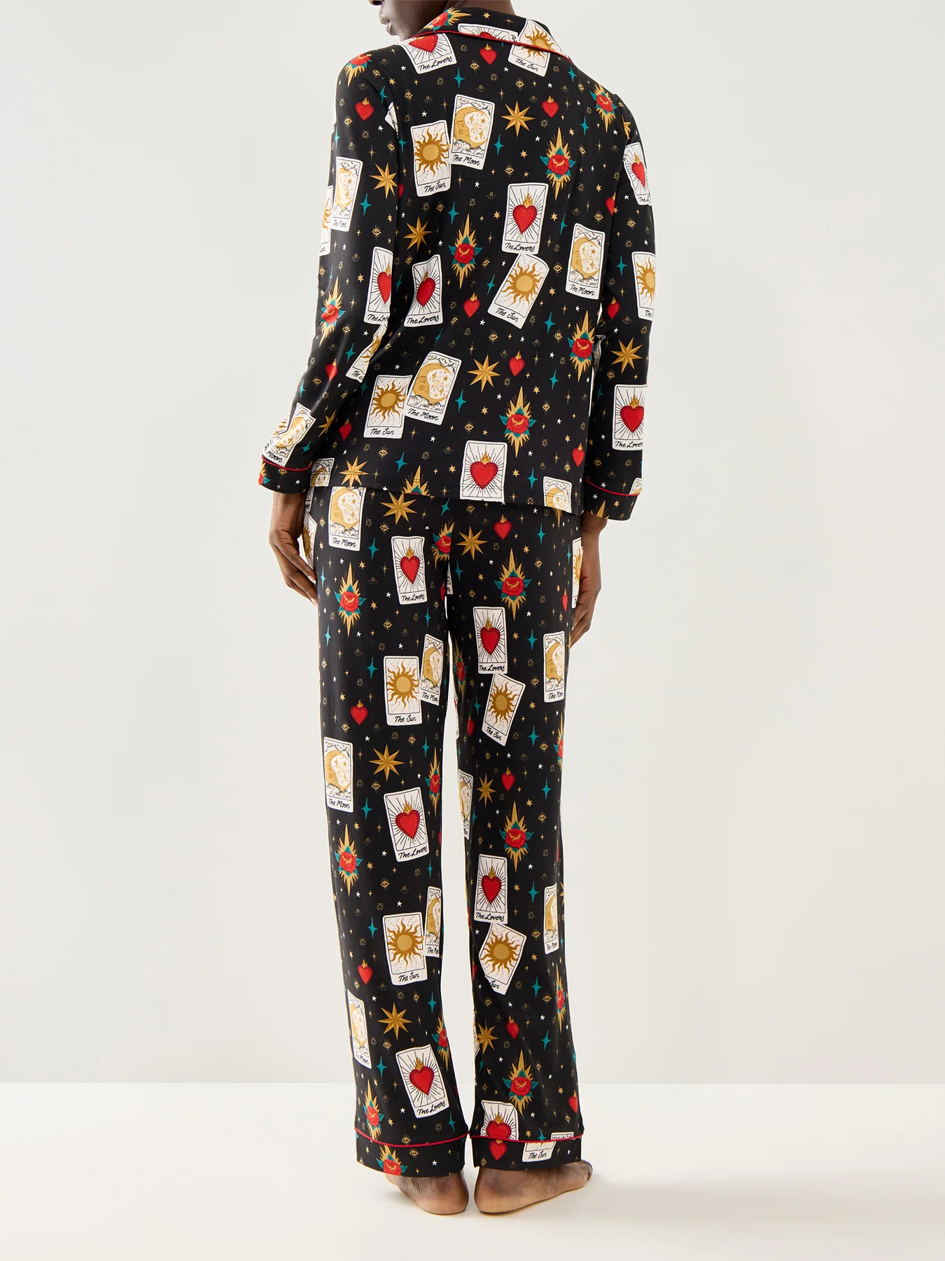 Mystical Tarot Card Pyjama Set Black Black - Image 3