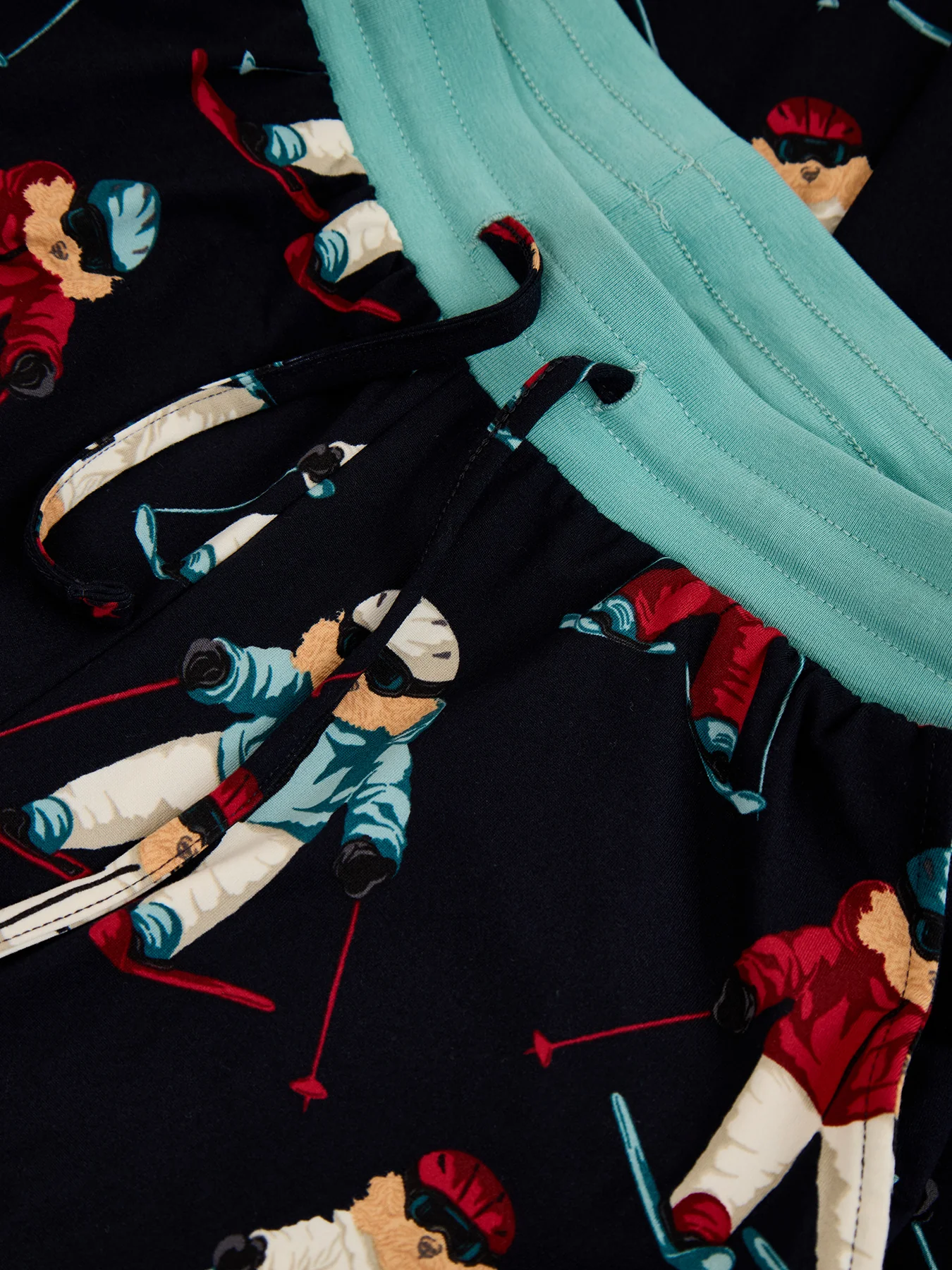 Skiing Dog Pyjama Set Navy - Image 4