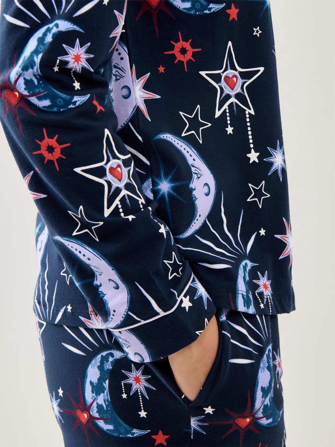 Starry Night Sky Pyjama Set Navy - Image 4