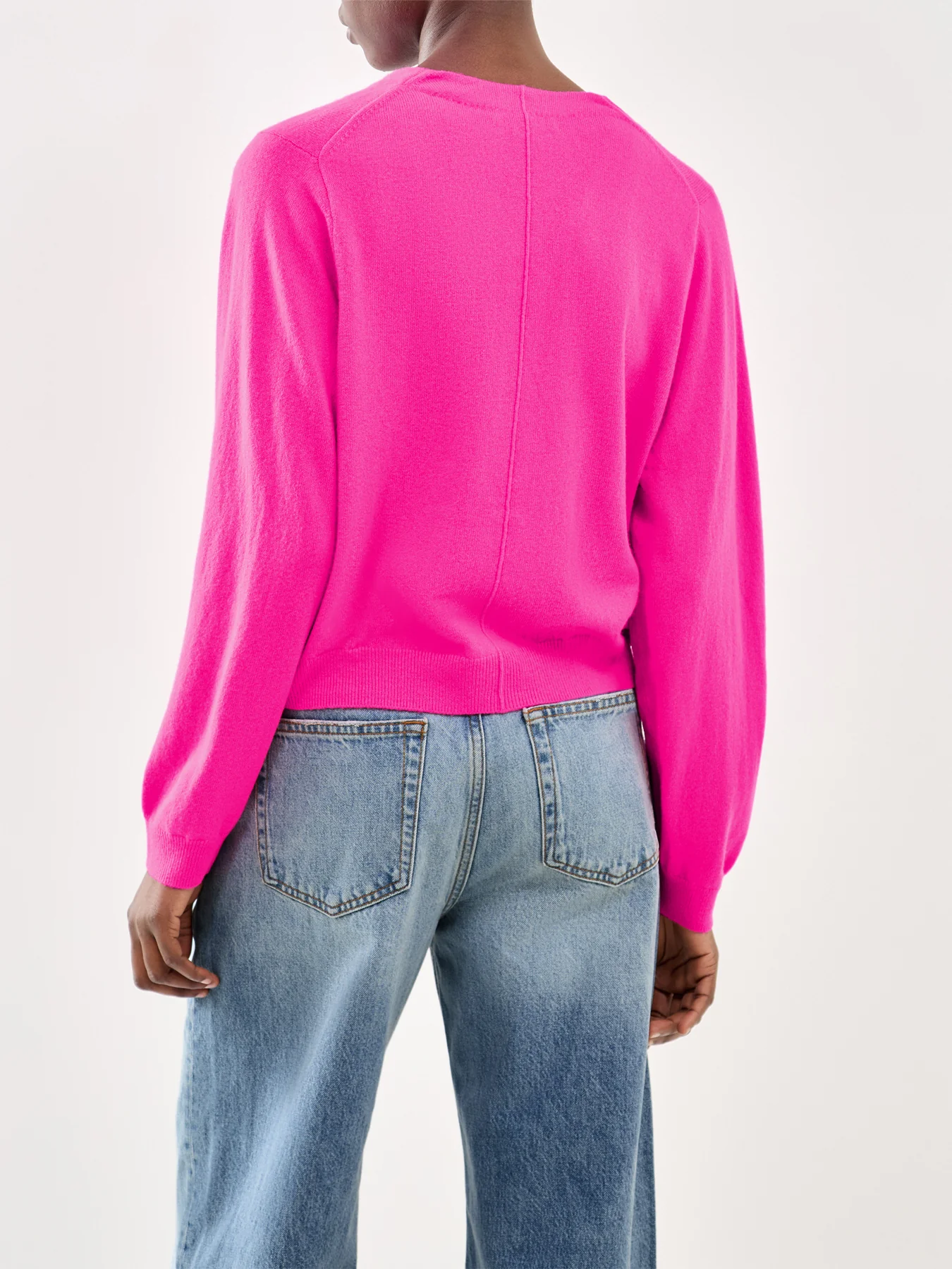 Cropped Boxy Cardigan Pink - Image 5