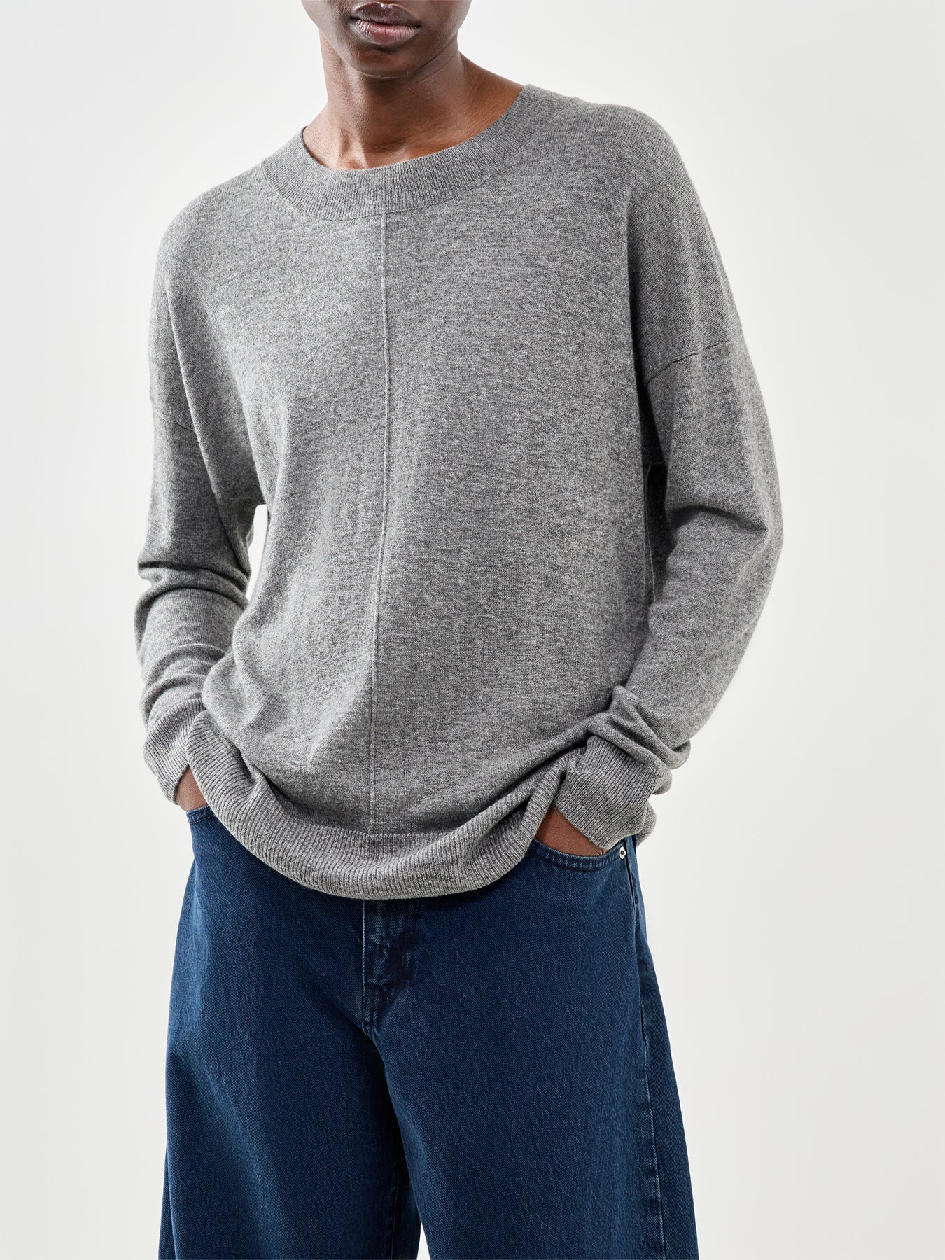 Wide Slouchy Jumper Grey - Image 4