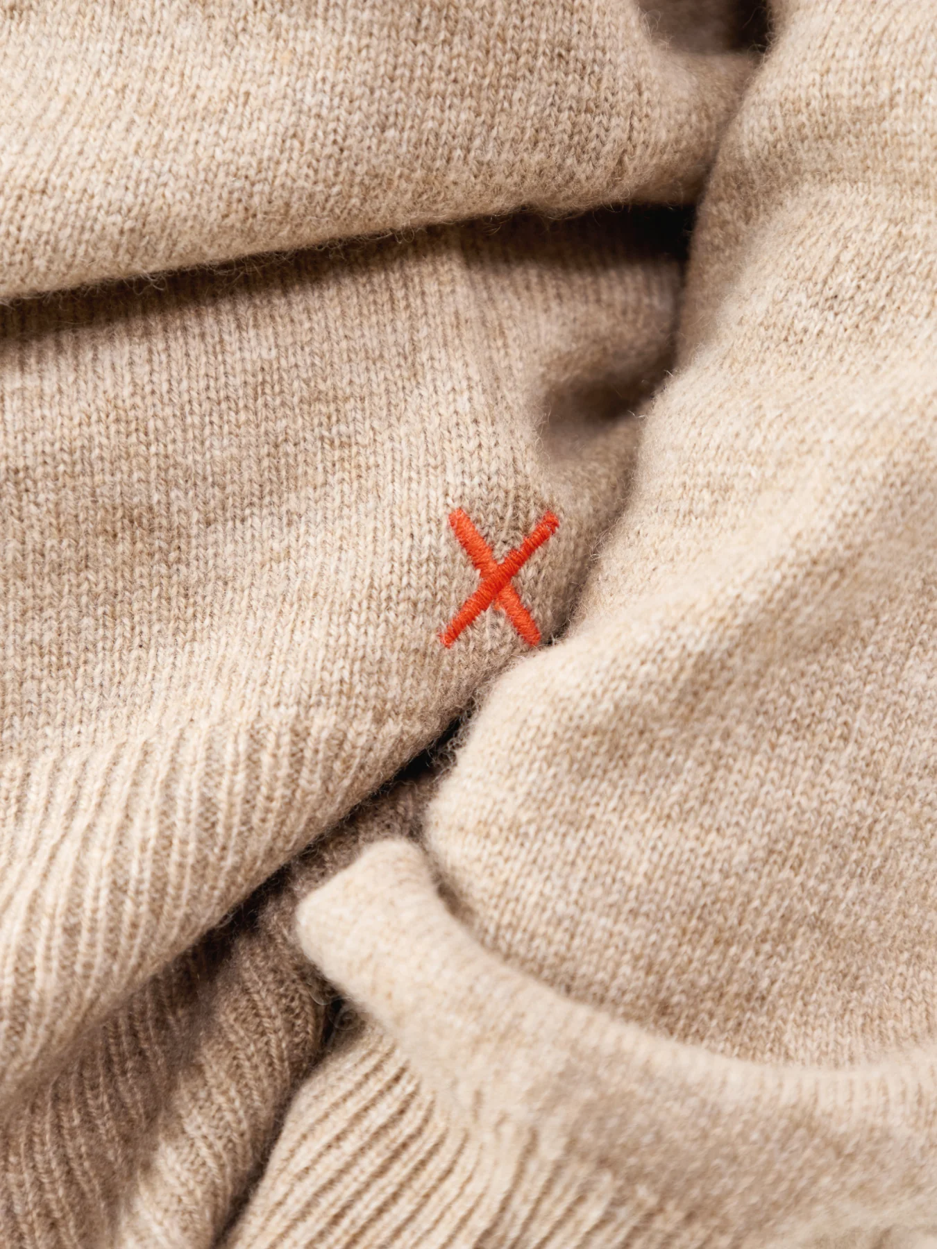 Wide Slouchy Jumper Beige - Image 3