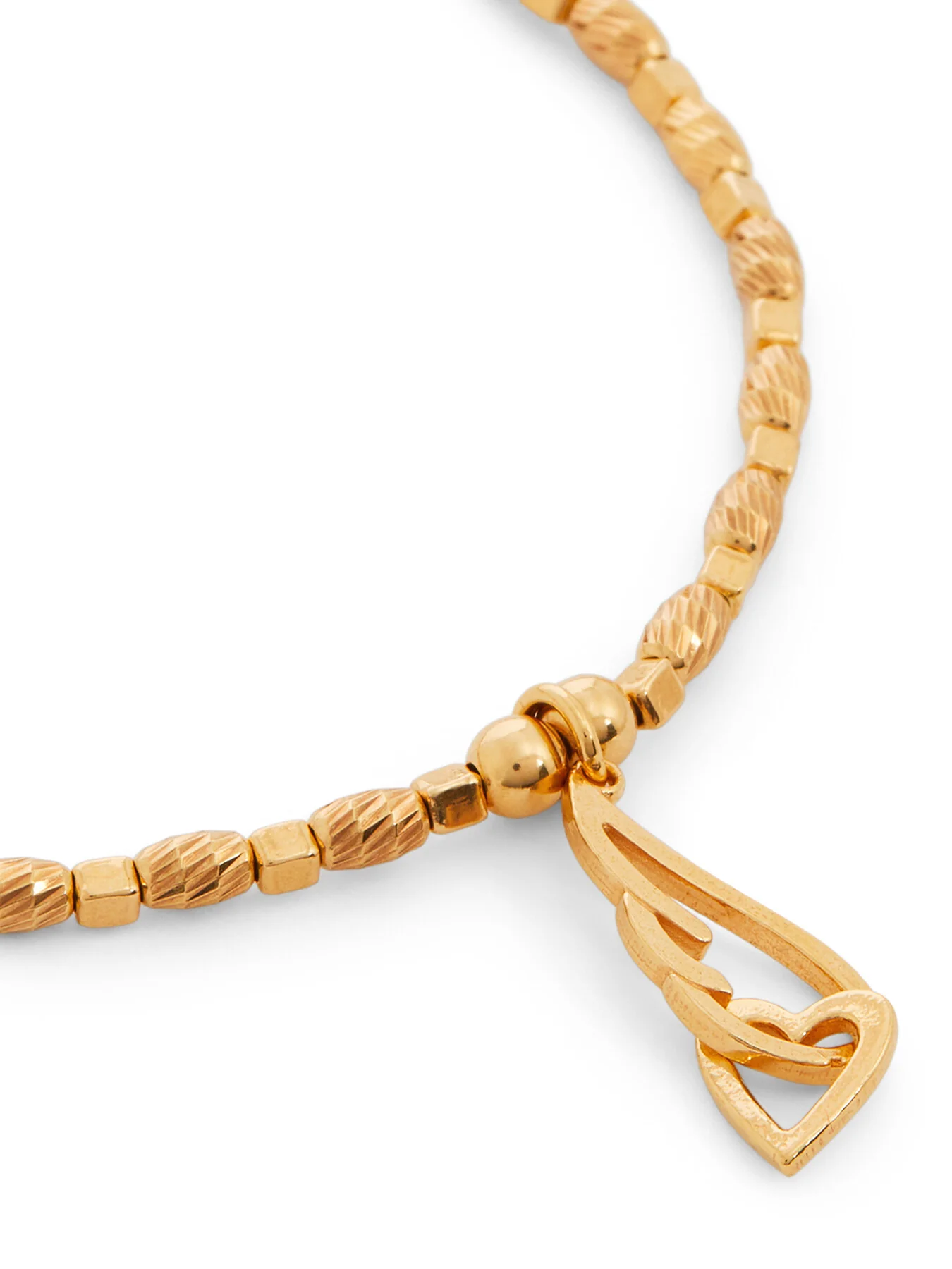 Soul Glow Interlocking Heart And Angel Wing Bracelet - Image 3