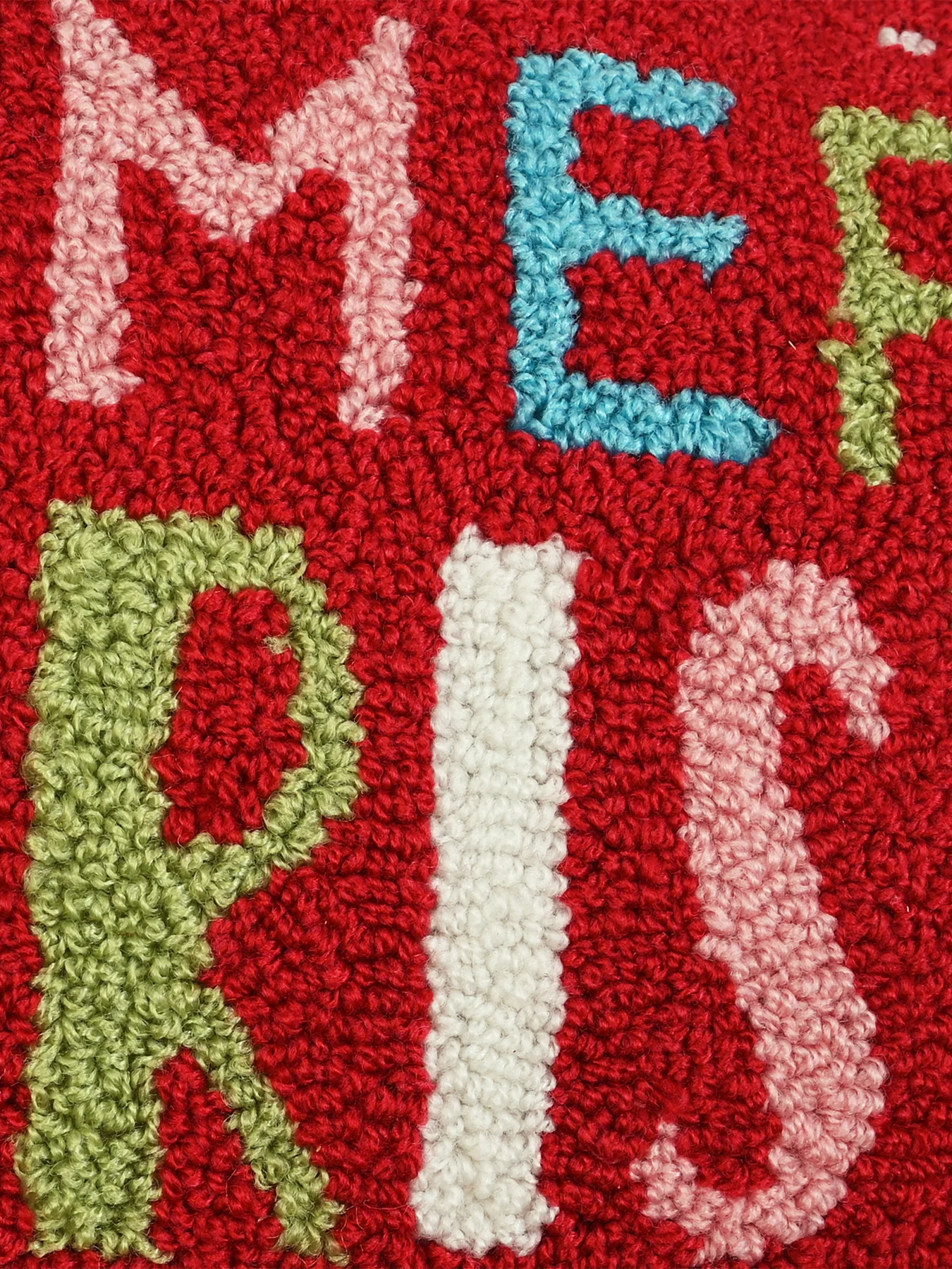Merry Christmas Hook Cushion 30x50cm - Image 3