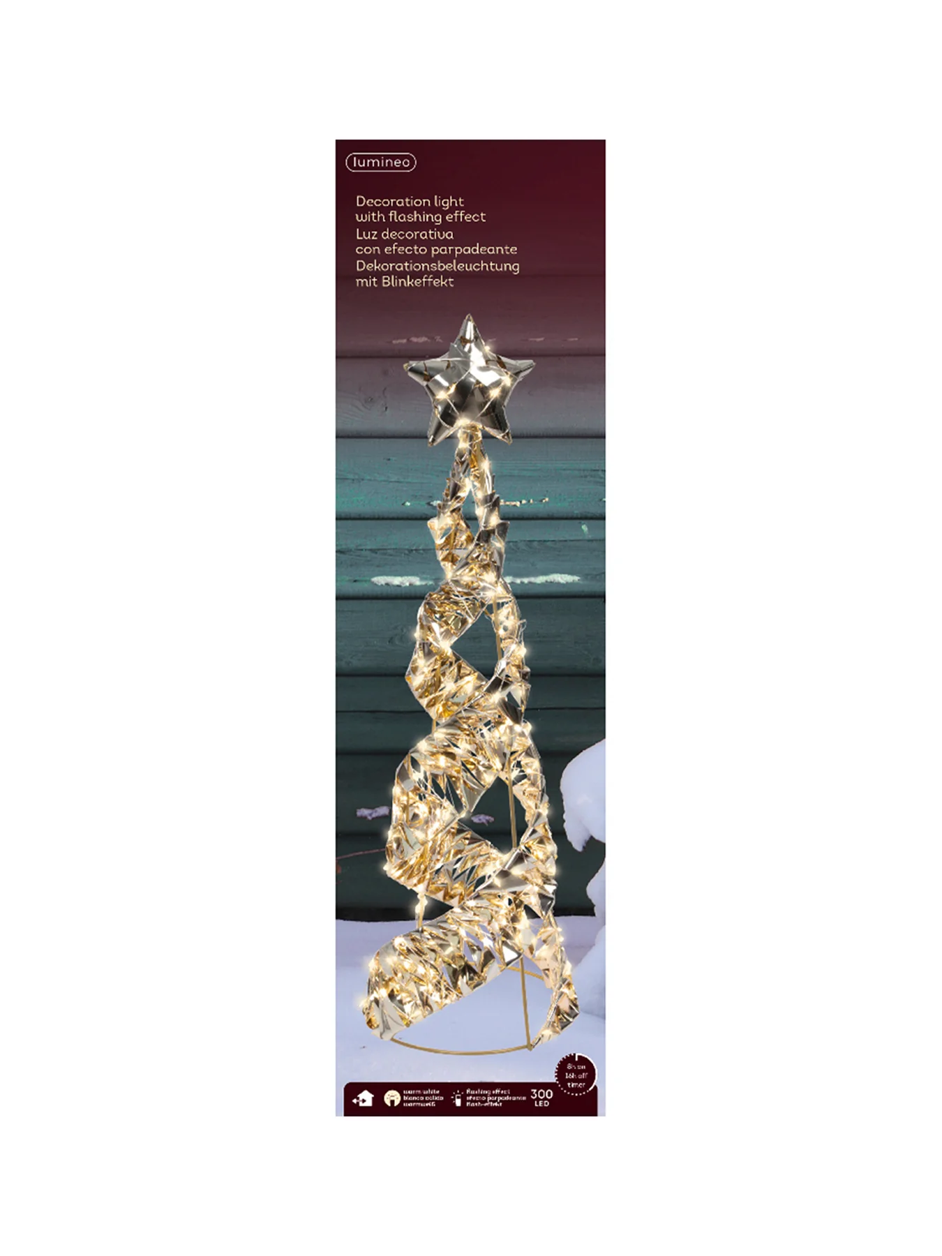 Micro 300 LED Warm White Christmas Tree Light Decoration - Image 2