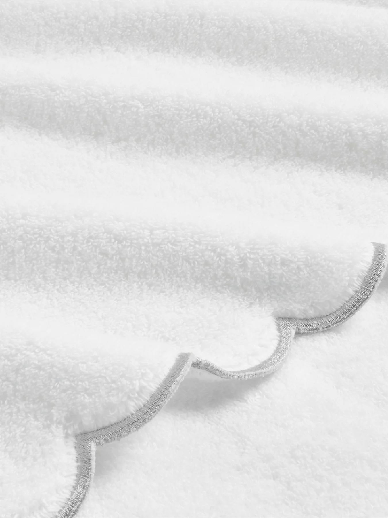 Scallop Edge Towel Silver - Image 2