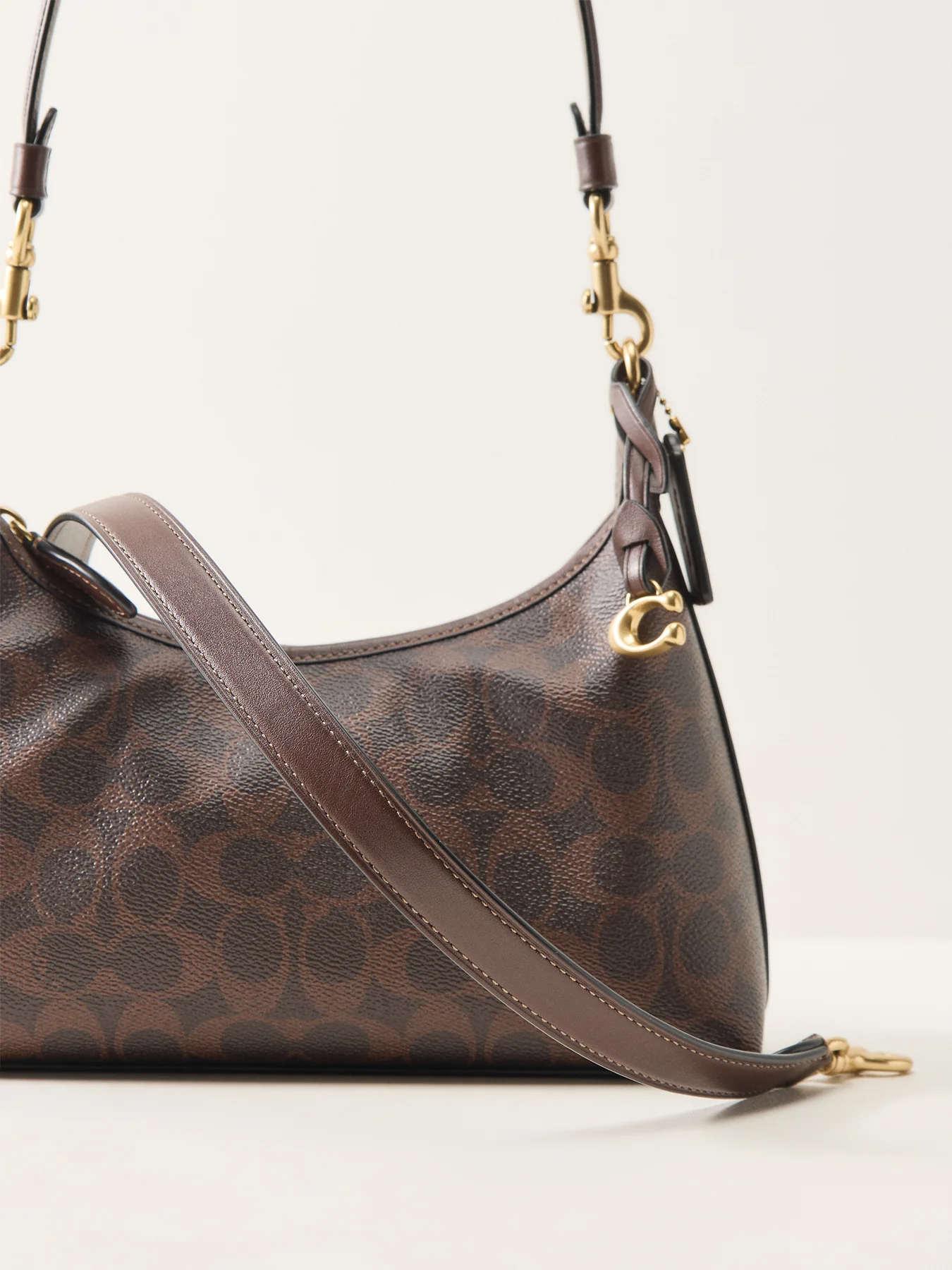 Signature Shoulder Bag Canvas Beige - Image 5