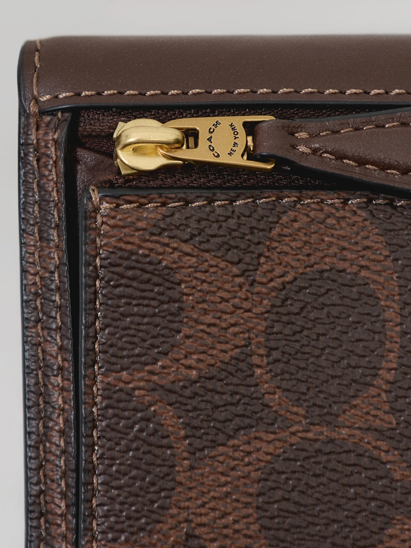 Coated Canvas Signature Mila Small Flap Wallet Maple - Image 3