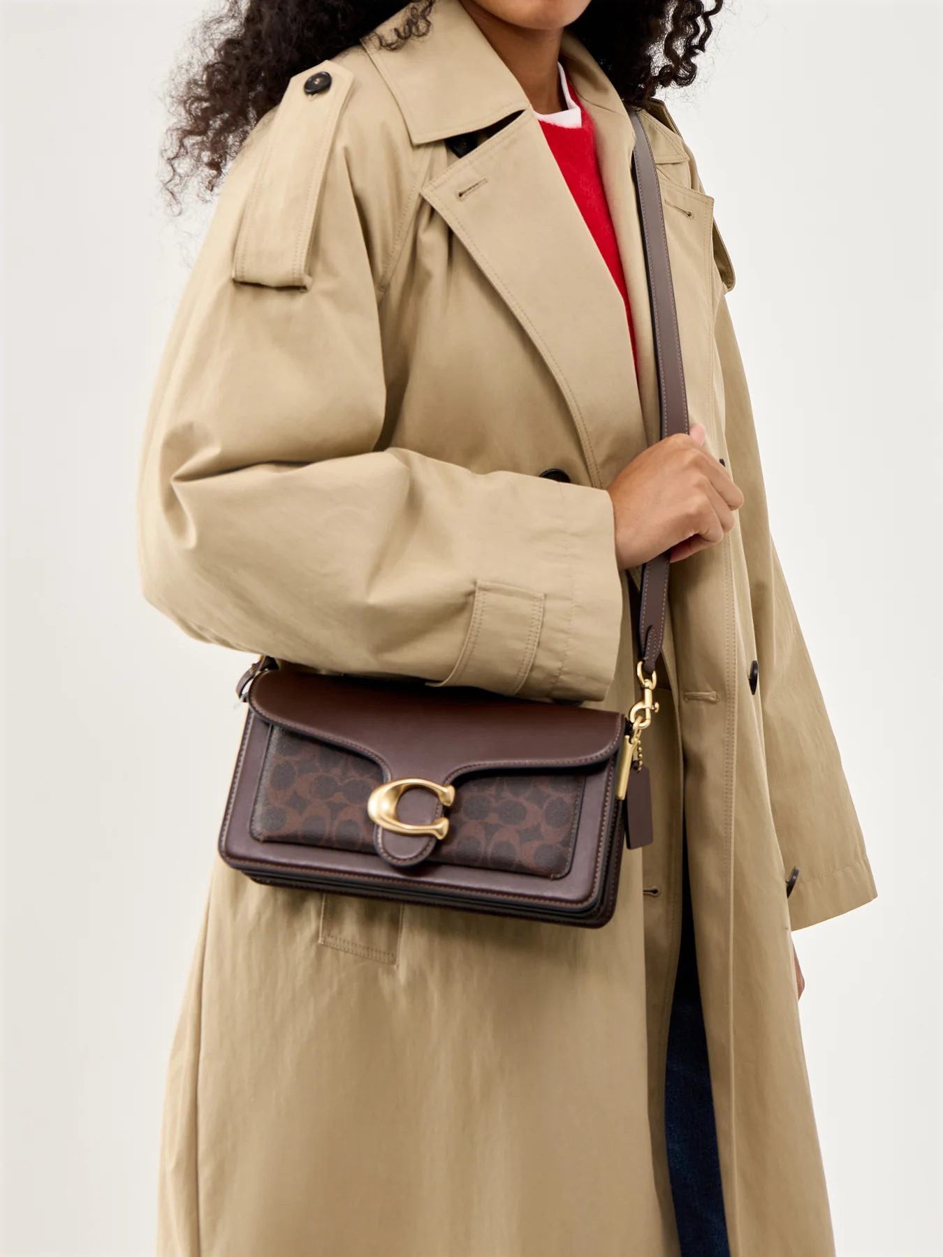 Coated Canvas Signature Tabby Shoulder Bag 26 Refresh Maple Maple - Image 2