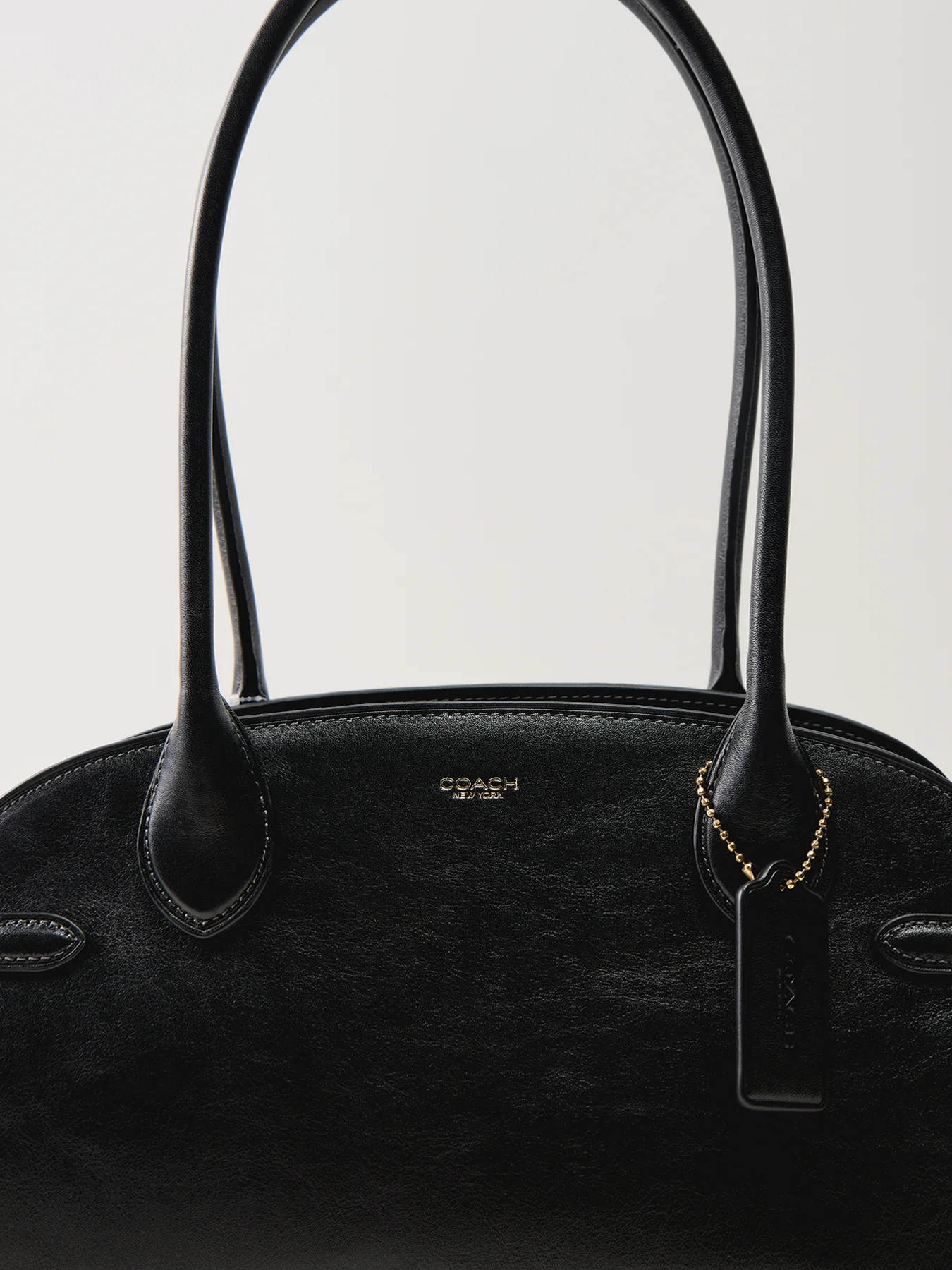 Glazed Leather Empire Carryall 34 Black - Image 5