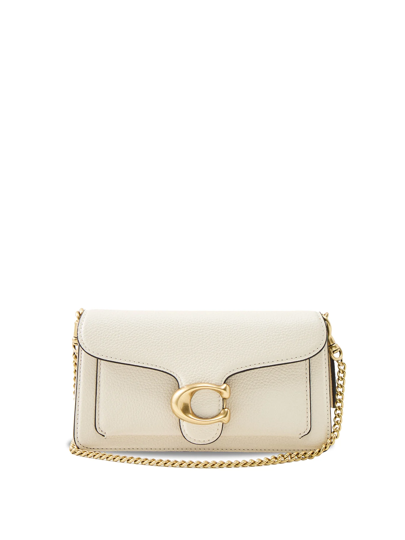 Leather Tabby Shoulder Bag 19 White