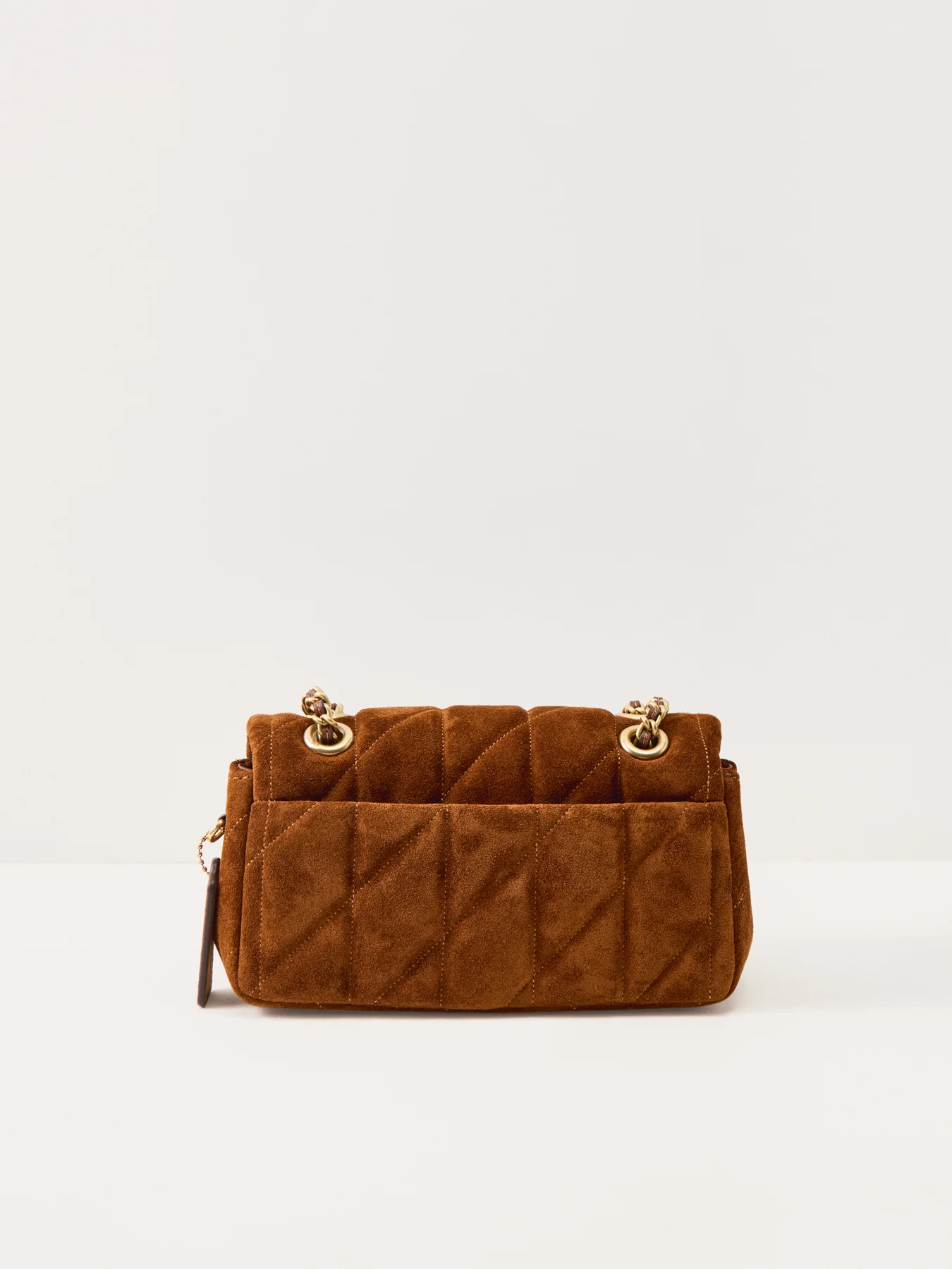 Quilted Suede Tabby Shoulder Bag 20 Brown - Image 3