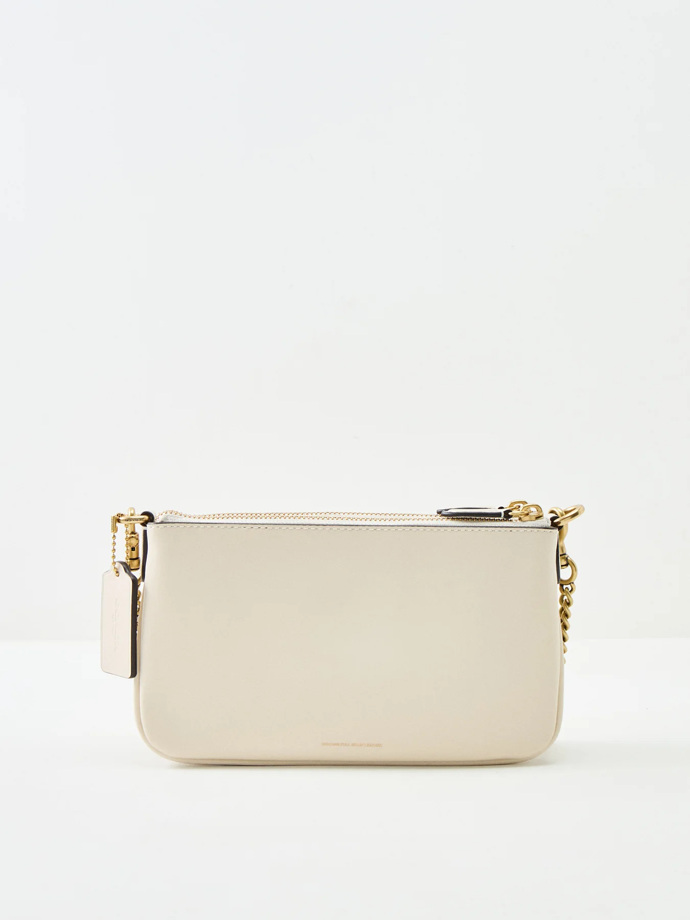 Audrey Leather Crossbody Bag Cream - Image 3