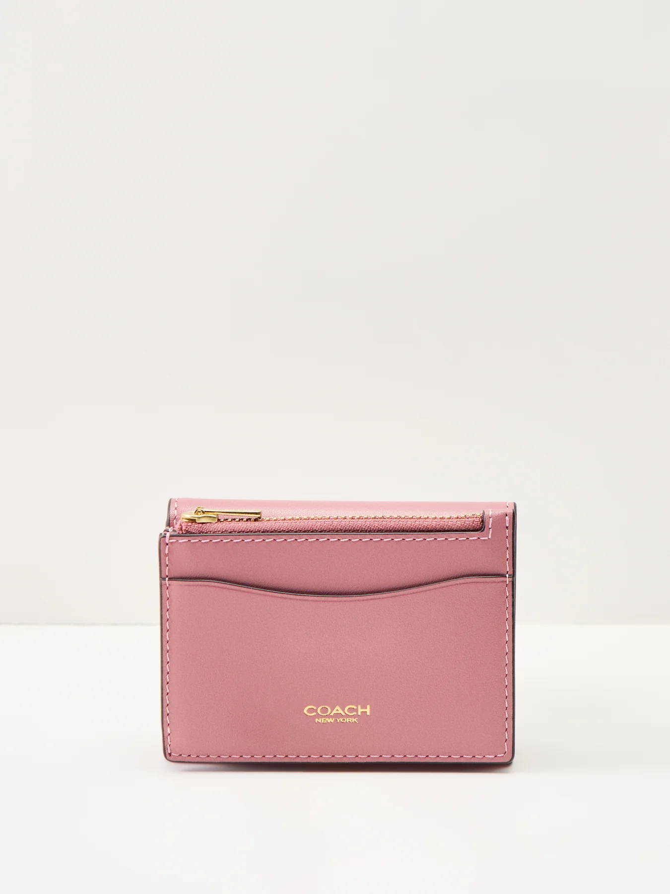 Refined Calf Leather Essential Card Holder Wallet Pink - Image 2