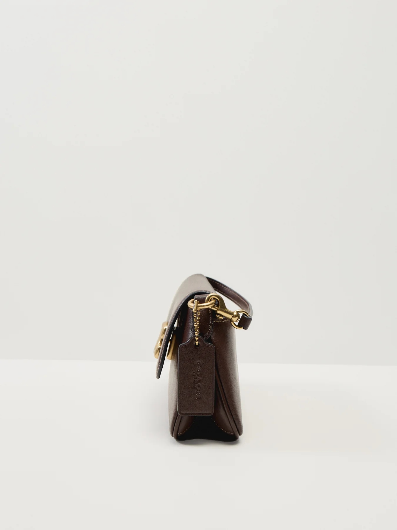 Refined Calf Leather Jet Shoulder Bag Maple - Image 4