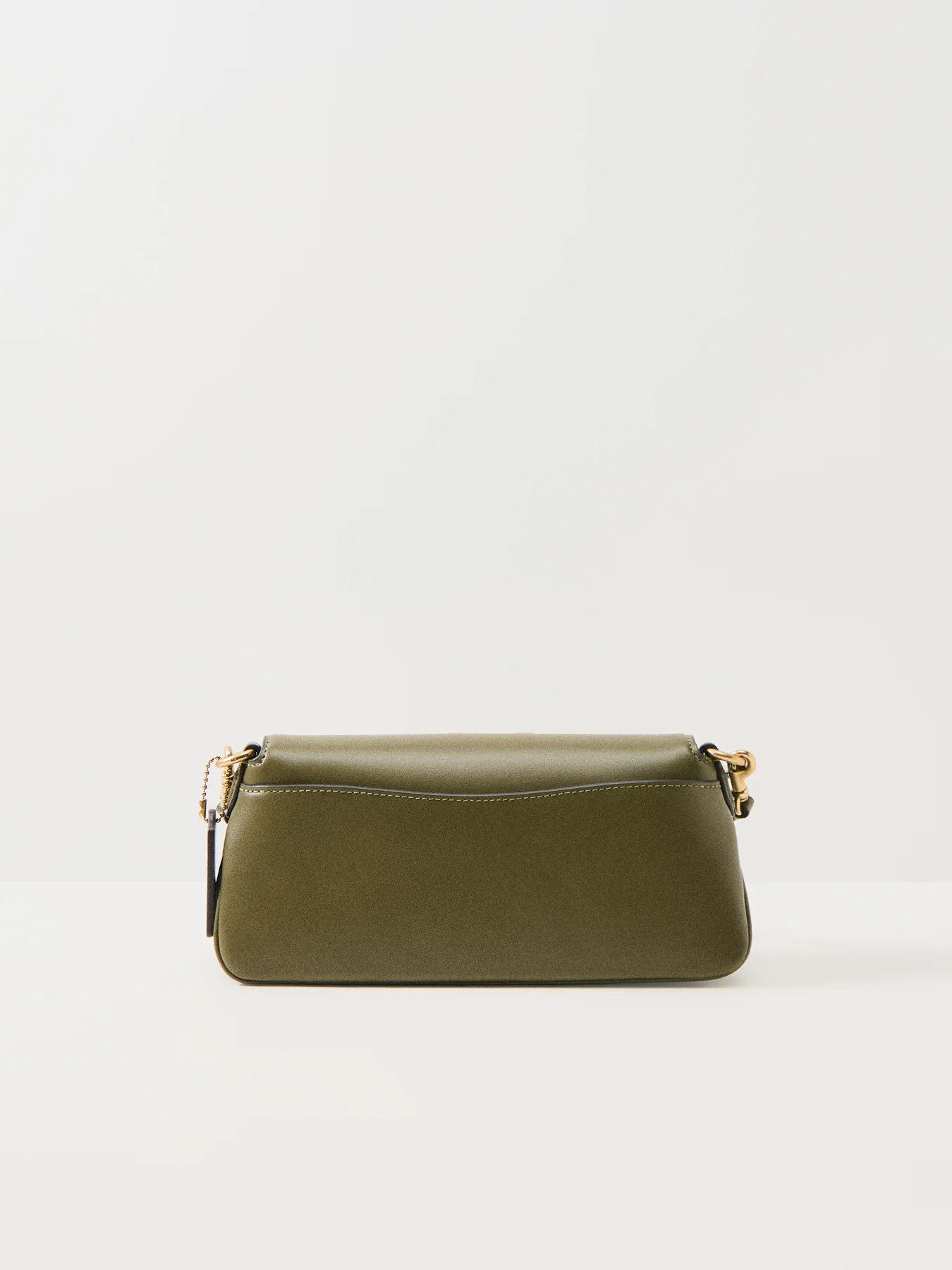 Refined Calf Leather Jet Shoulder Bag Olive - Image 3