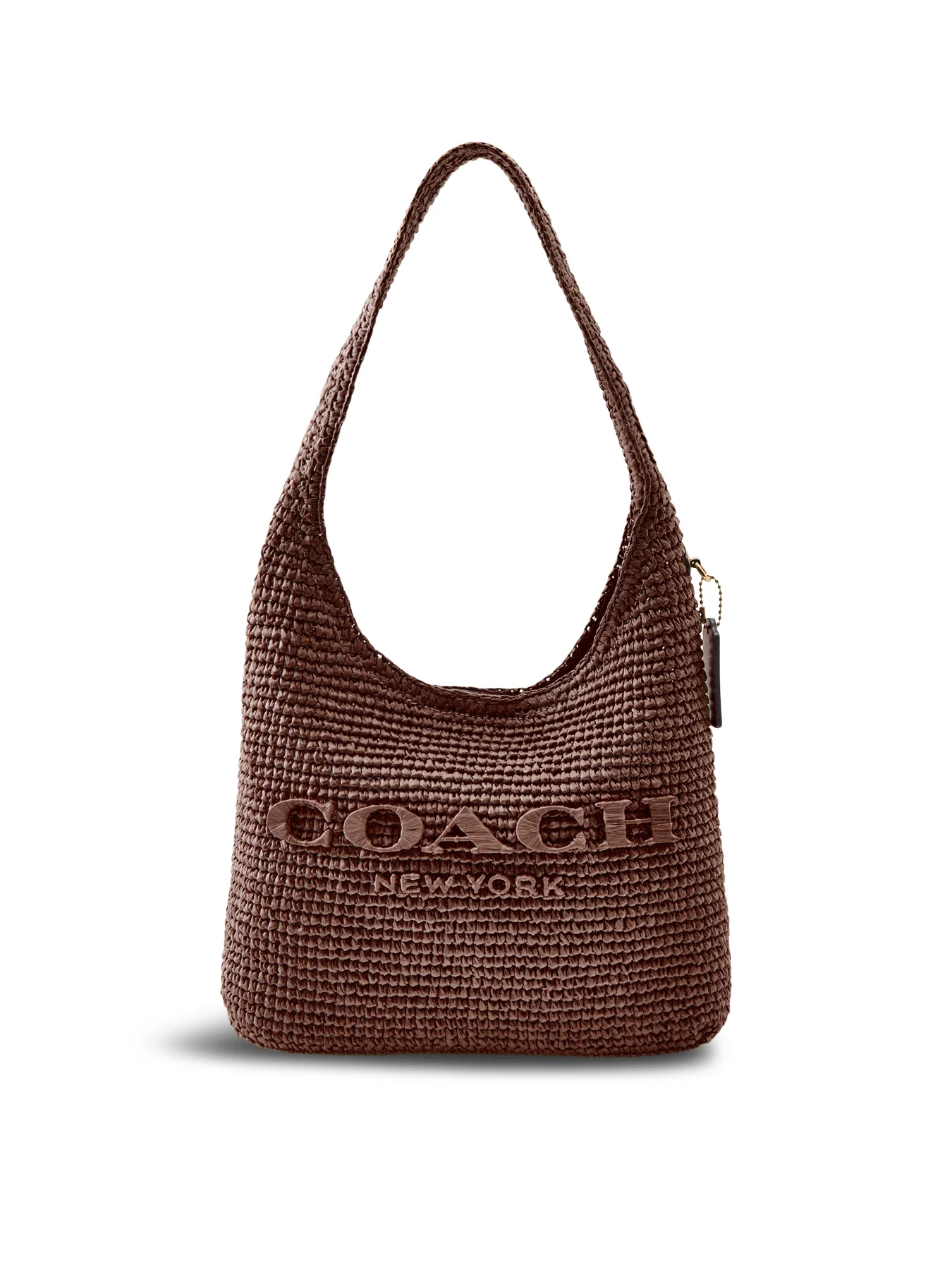 Brooklyn Straw Shoulder Bag 28 Brown