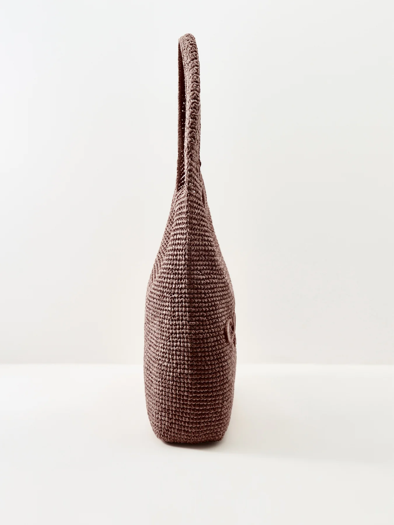 Brooklyn Straw Shoulder Bag Brown - Image 4