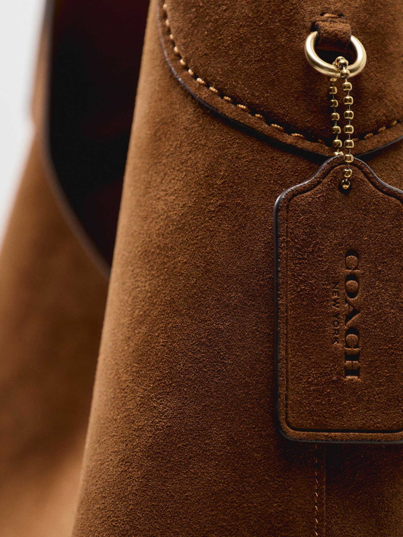 Suede Brooklyn Bag Warm Brown - Image 5