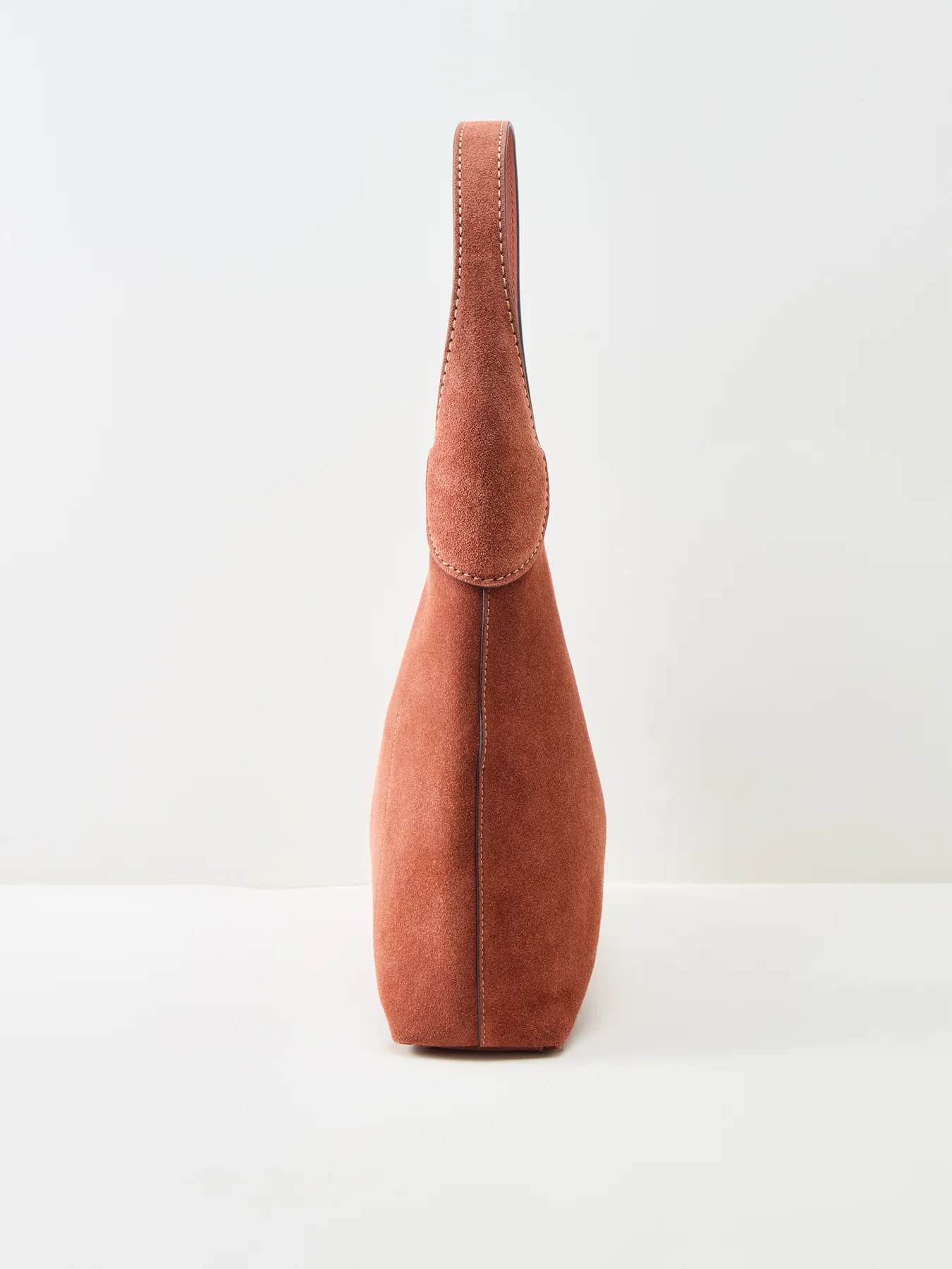 Suede Brooklyn Shoulder Bag 28 Tan - Image 4