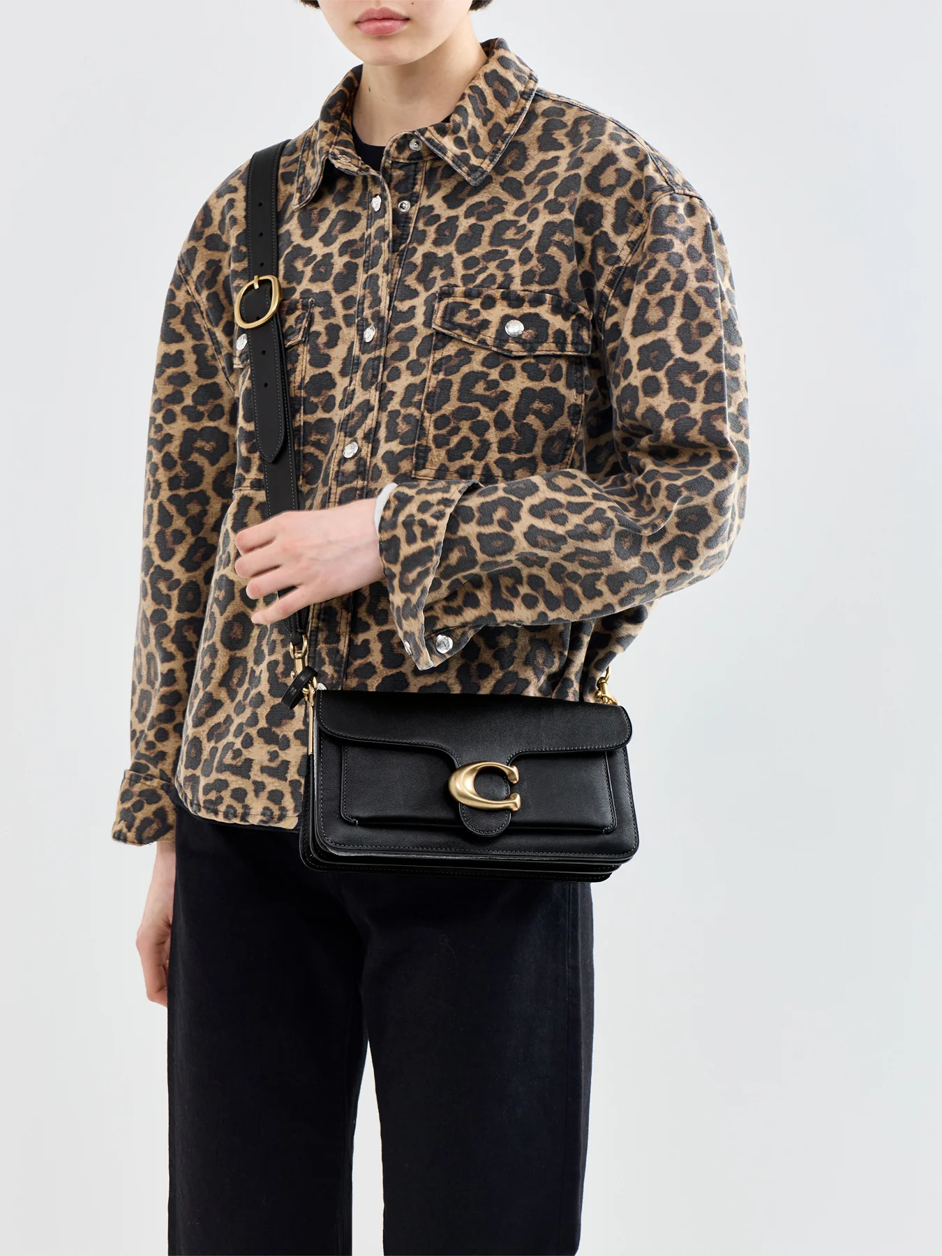 Tabby Soft Grain Leather Shoulder Bag 26 Black - Image 2