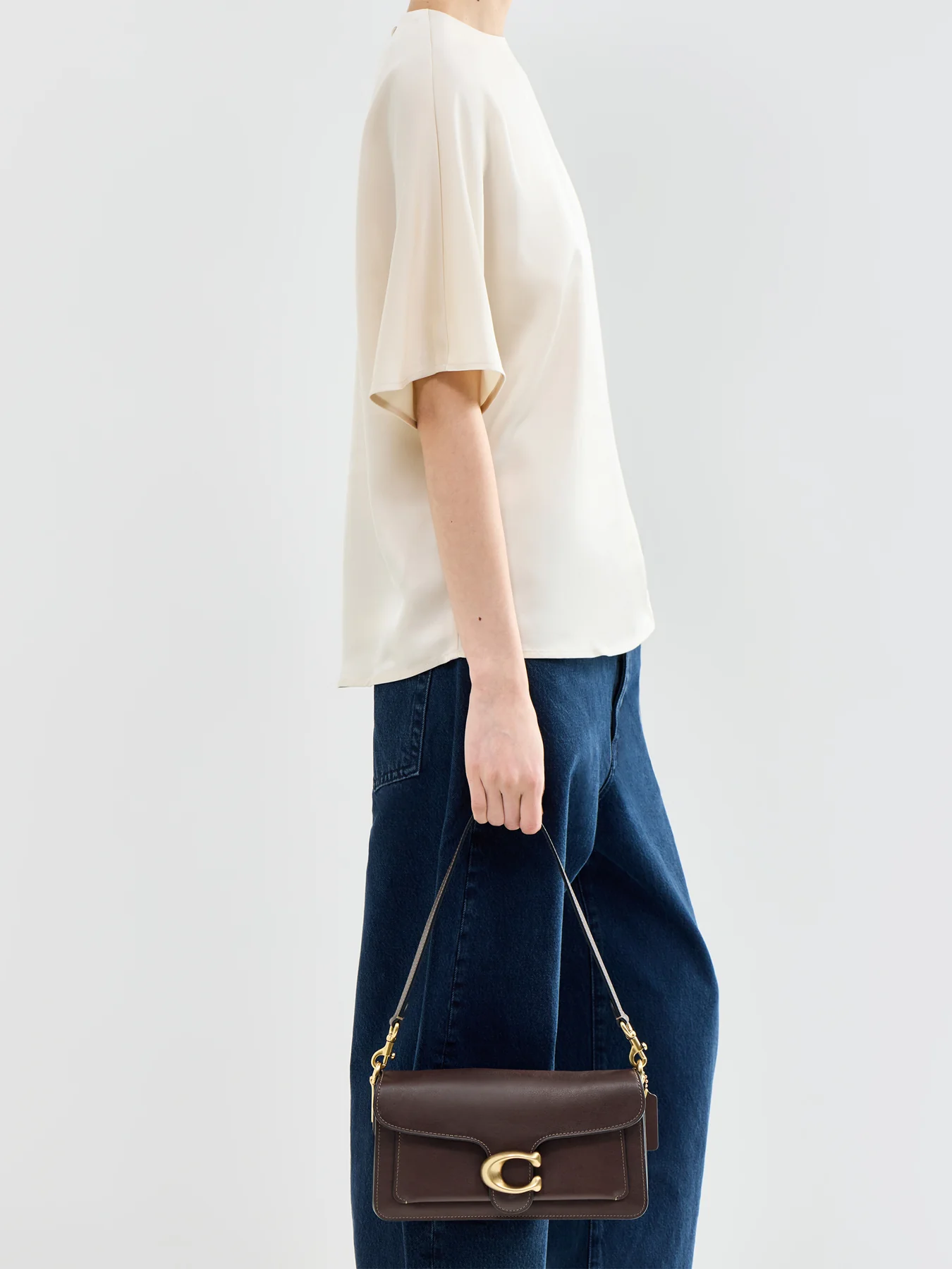 Tabby Soft Grain Leather Shoulder Bag 26 Brown - Image 2