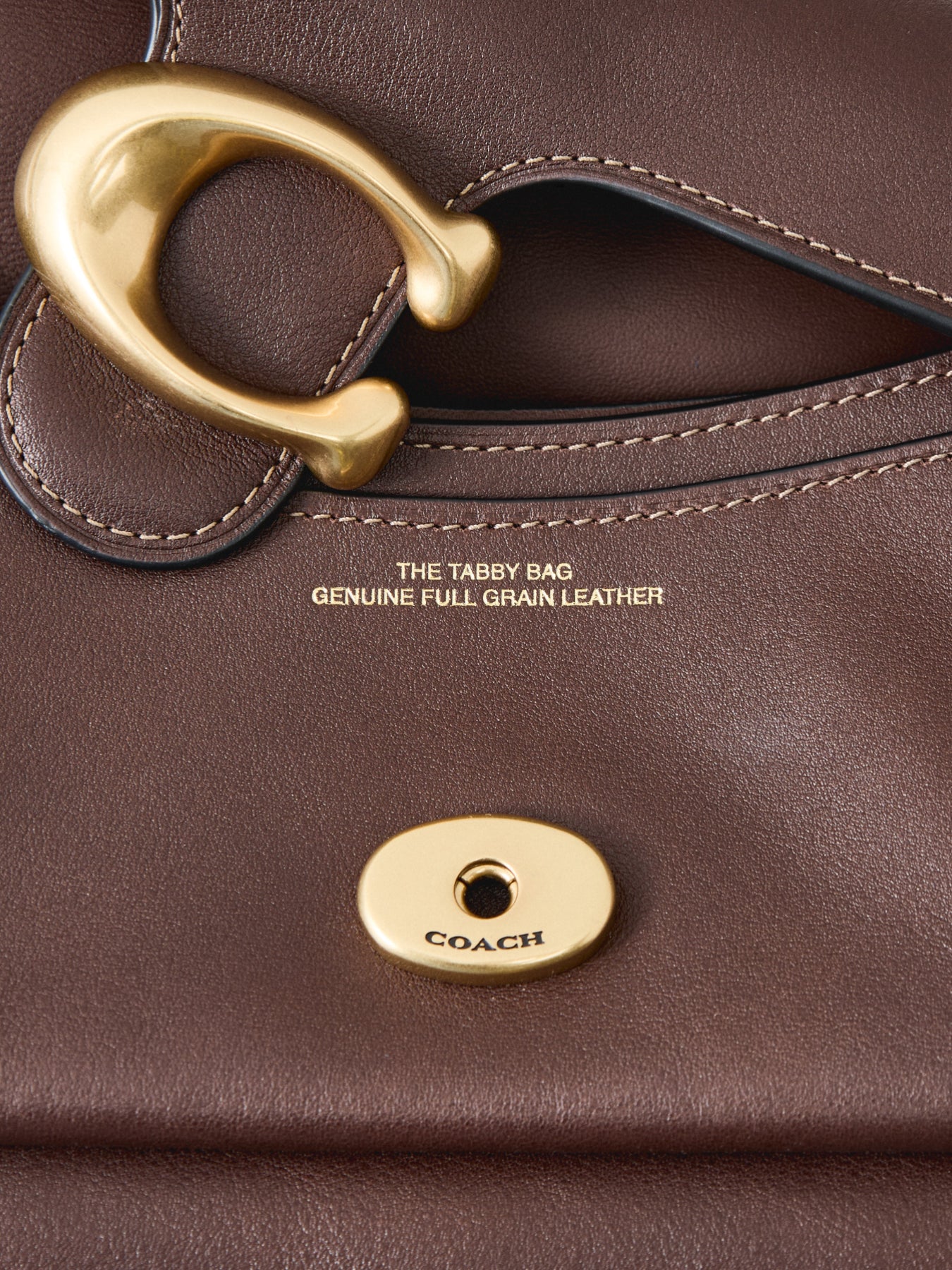 Tabby Soft Grain Leather Shoulder Bag 26 Brown - Image 5